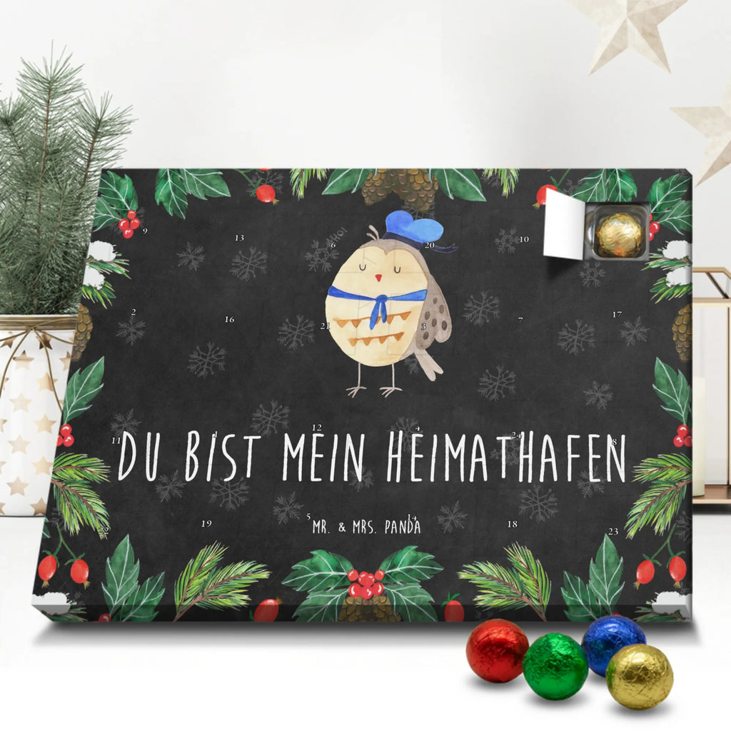 Schoko Adventskalender Eule Matrose Adventskalender, Schokoladen Adventskalender, Schoko Adventskalender, Eule, Eule Spruch, Eule Deko, Owl, Wortspiel lustig, Matrose, Freundin, Ehe, Seefahrer, Heimathafen, Hochzeitstag Geschenk