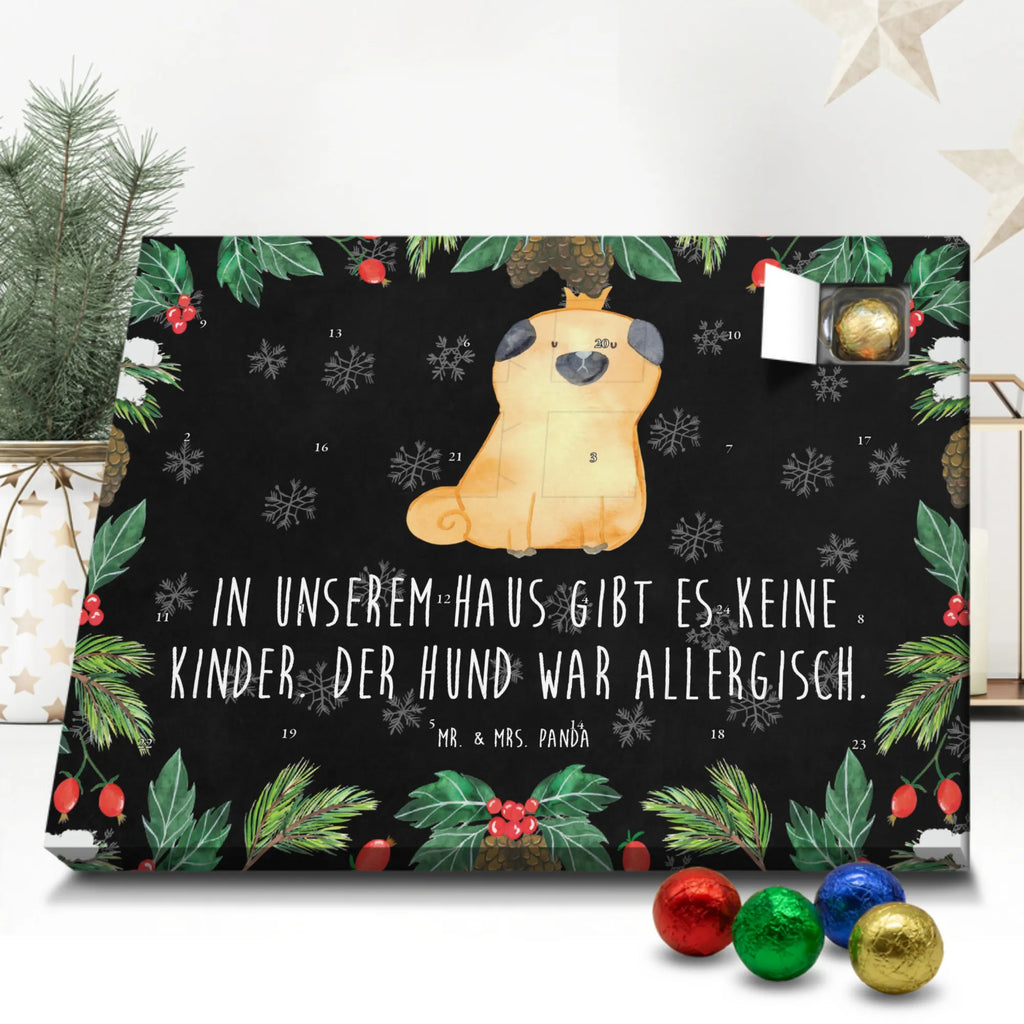 Schoko Adventskalender Mops Krone Adventskalender, Schokoladen Adventskalender, Schoko Adventskalender, Hund, Hundemotiv, Haustier, Hunderasse, Tierliebhaber, Hundebesitzer, Sprüche, Mops, allergisch, kinderlos, Hausregel, Hundebesitzer. Spruch, lustig