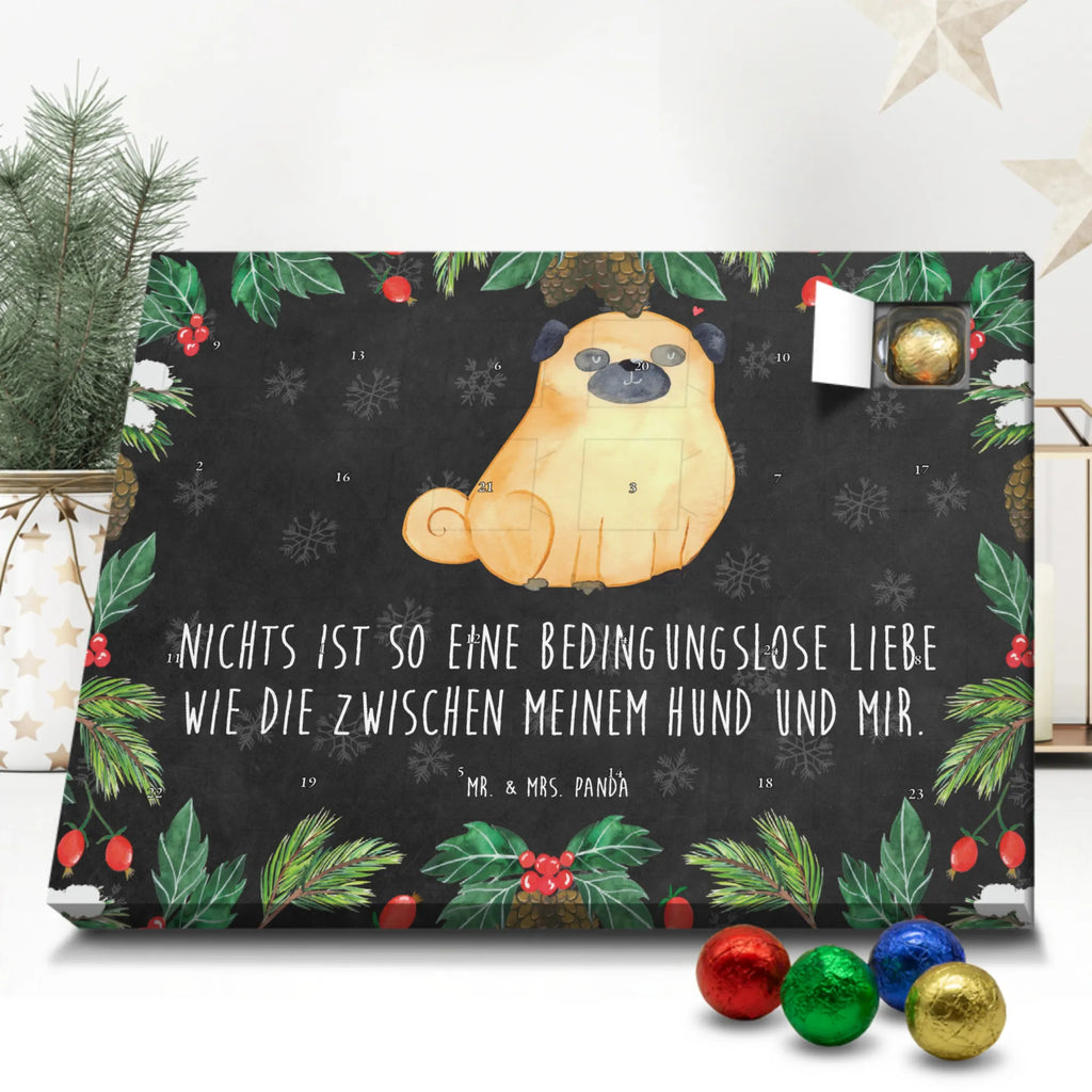 Schoko Adventskalender Mops Adventskalender, Schokoladen Adventskalender, Schoko Adventskalender, Hund, Hundemotiv, Haustier, Hunderasse, Tierliebhaber, Hundebesitzer, Sprüche, Mops, Liebe, Hundeliebe