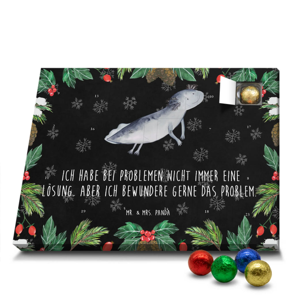 Schoko Adventskalender Axolotl Schwimmen Adventskalender, Schokoladen Adventskalender, Schoko Adventskalender, Axolotl, Molch, Axolot, Schwanzlurch, Lurch, Lurche, Problem, Probleme, Lösungen, Motivation