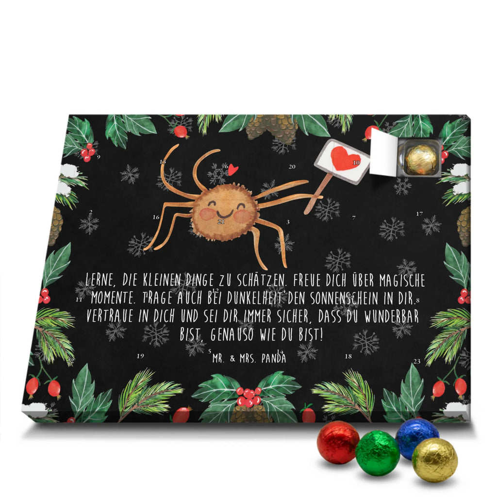 Schoko Adventskalender Spinne Agathe Motivation Adventskalender, Schokoladen Adventskalender, Schoko Adventskalender, Spinne Agathe, Spinne, Agathe, Videos, Merchandise, Motivation, Glück, Liebe, Vertrauen, Dankeschön