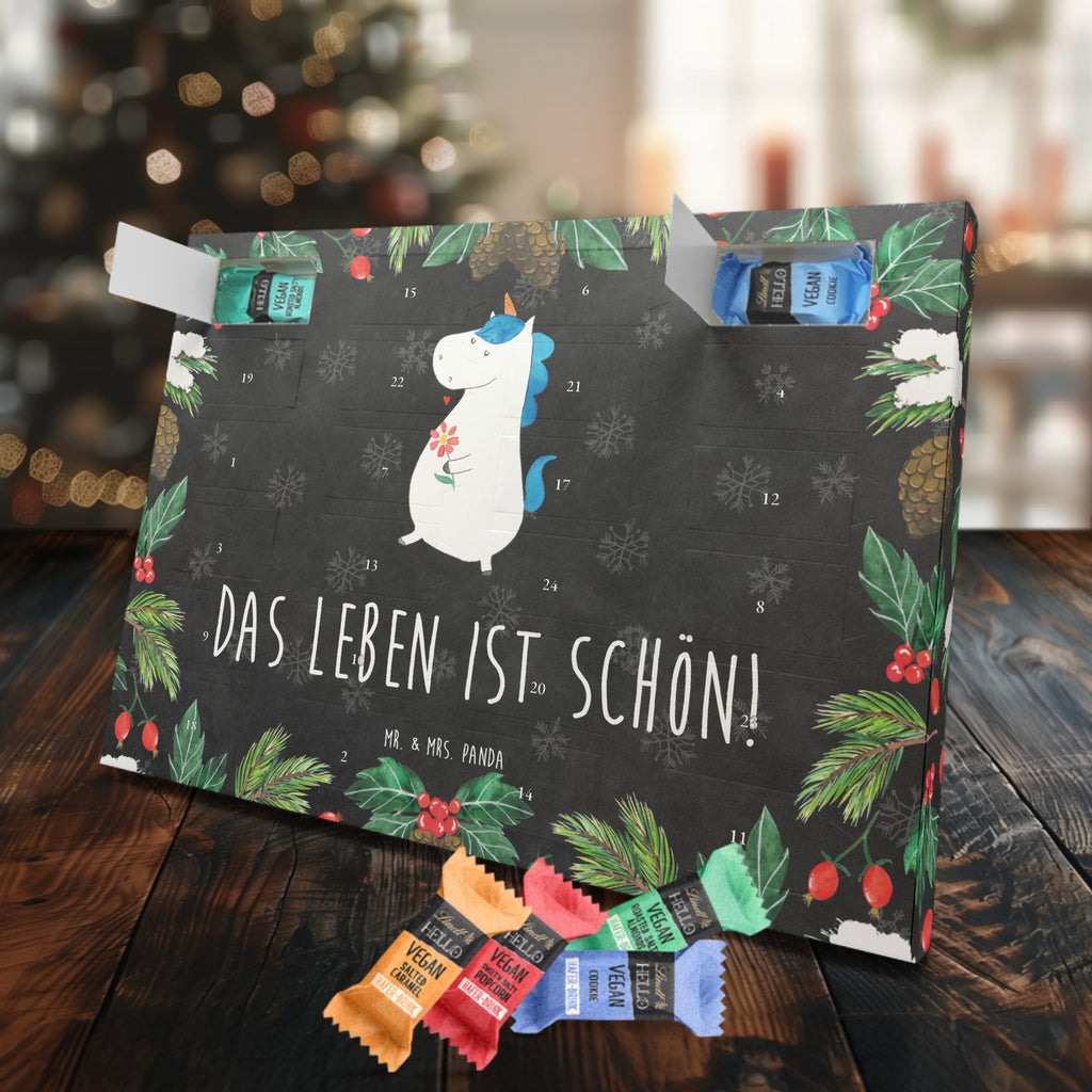 Veganer Adventskalender Einhorn Spaziergang Schokoladen Adventskalender, Einhorn, Einhörner, Einhorn Deko, Pegasus, Unicorn, Glitzer, Blumen, Spaziergang, Motivation, Gute Laune, Freude, Freundin, Mutter, Schwester