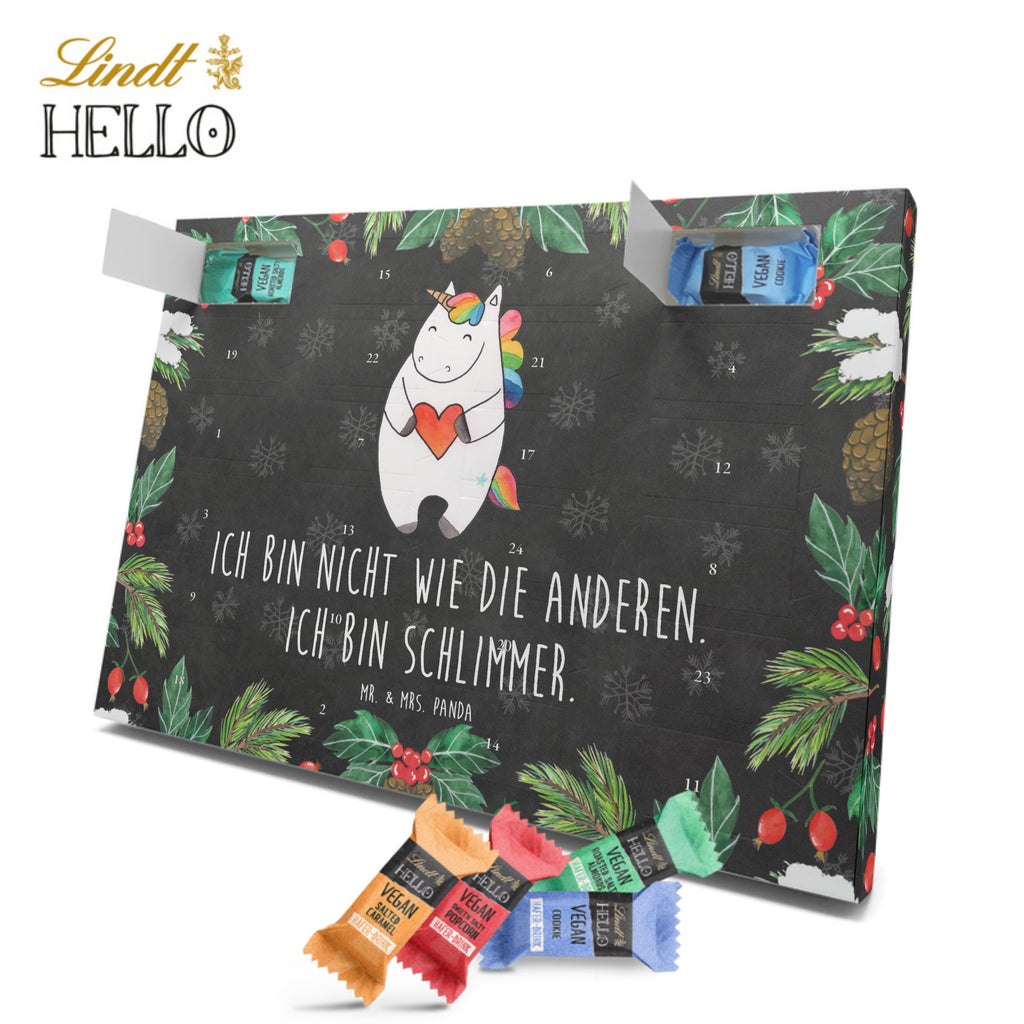 Veganer Adventskalender Einhorn Herz Schokoladen Adventskalender, Einhorn, Einhörner, Einhorn Deko, Pegasus, Unicorn, Herz, schlimm, böse, witzig, lustig, Freundin, anders, bunt