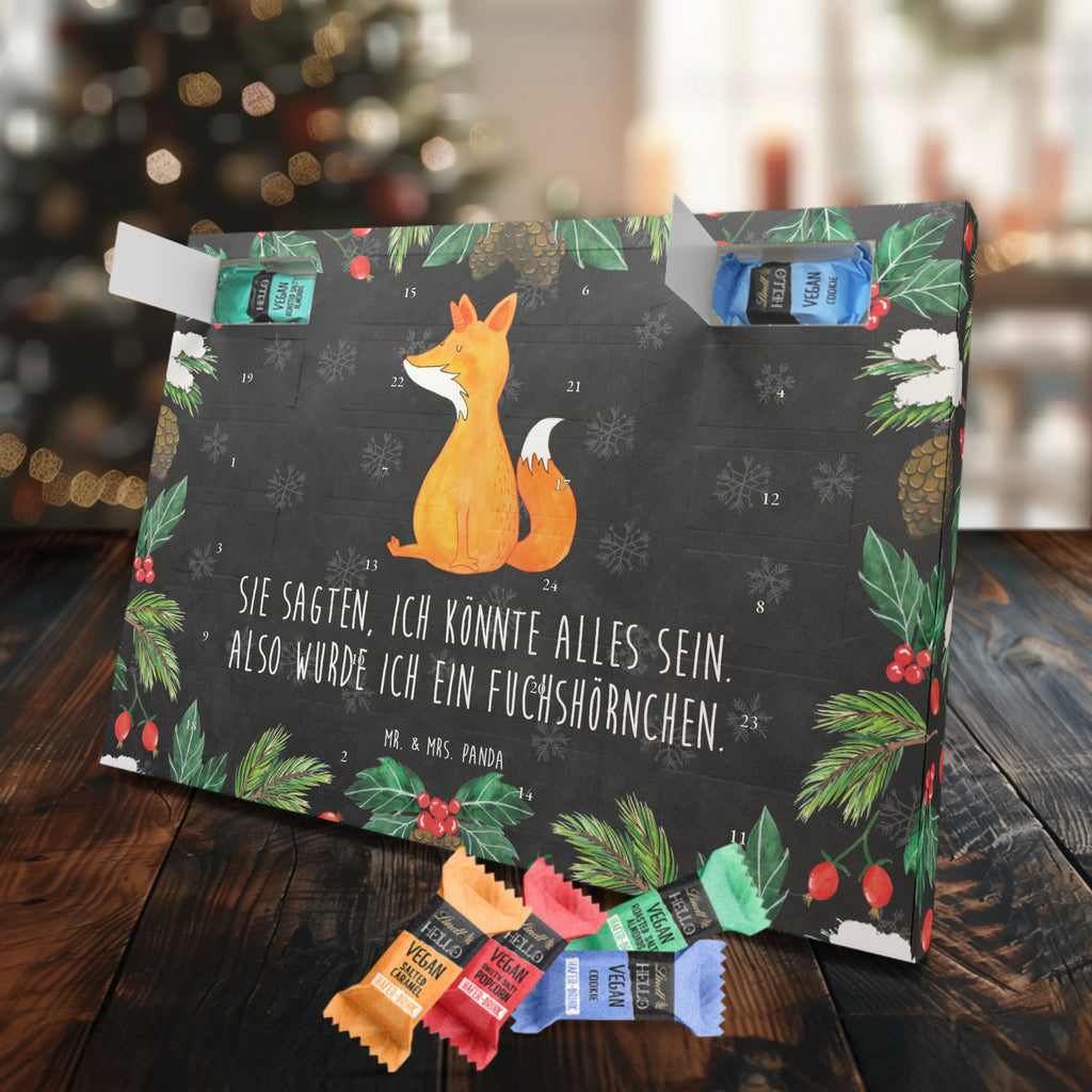 Veganer Adventskalender Einhorn Fuchs Schokoladen Adventskalender, Einhorn, Einhörner, Einhorn Deko, Pegasus, Unicorn, Fuchs, Unicorns, Fuchshörnchen, Fuchshorn, Foxycorn, Füchse