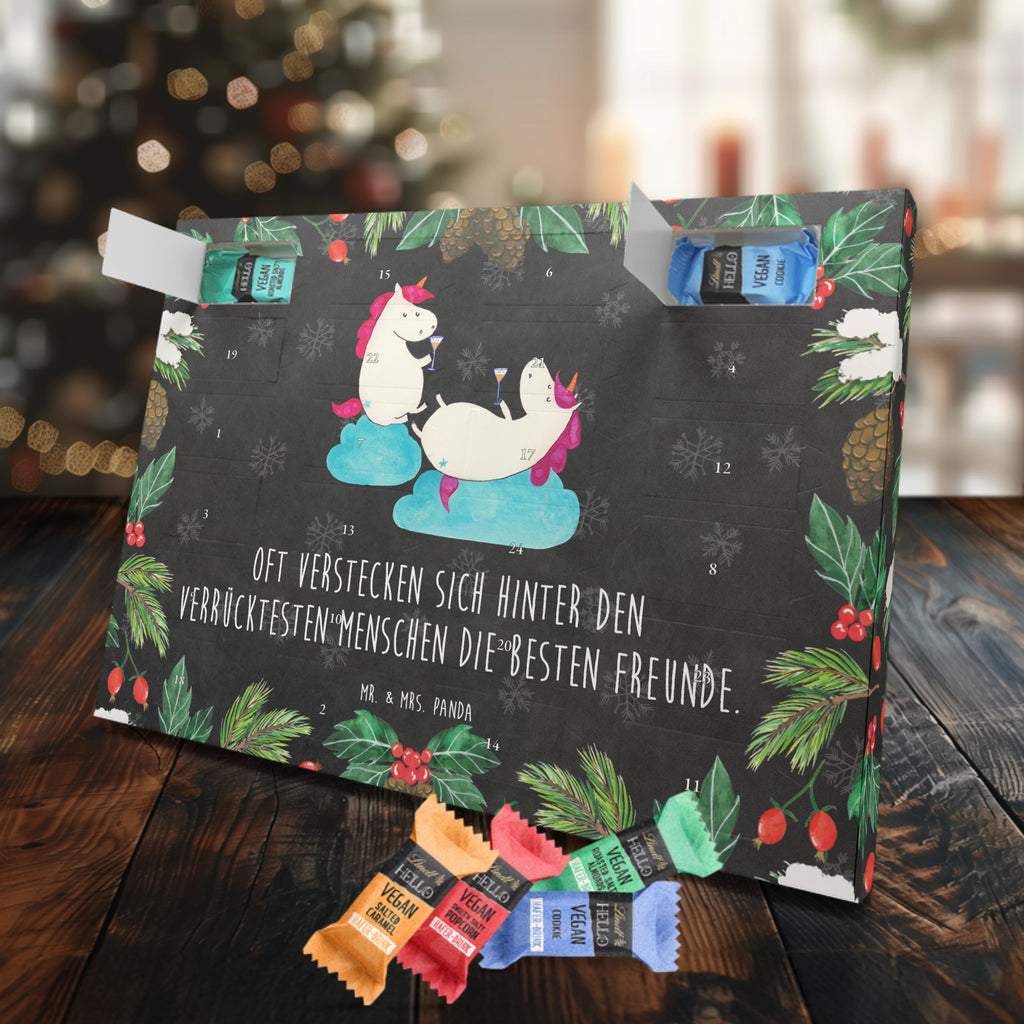 Veganer Adventskalender Einhorn Sekt Schokoladen Adventskalender, Einhorn, Einhörner, Einhorn Deko, Pegasus, Unicorn, Freundinnen, Freundin, BFF, Sekt, Mädelsabend, Spaß, Party, Korken, Anstoßen, Beste