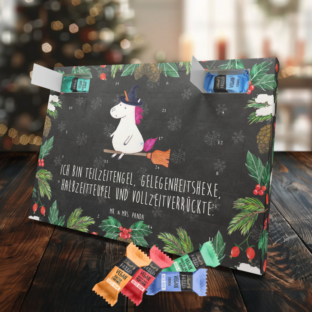 Veganer Adventskalender Einhorn Hexe Schokoladen Adventskalender, Einhorn, Einhörner, Einhorn Deko, Pegasus, Unicorn, Frau, Ehefrau, Hexe, Teufel, Engel, Verrückte, Freundin, Leben, Zicke