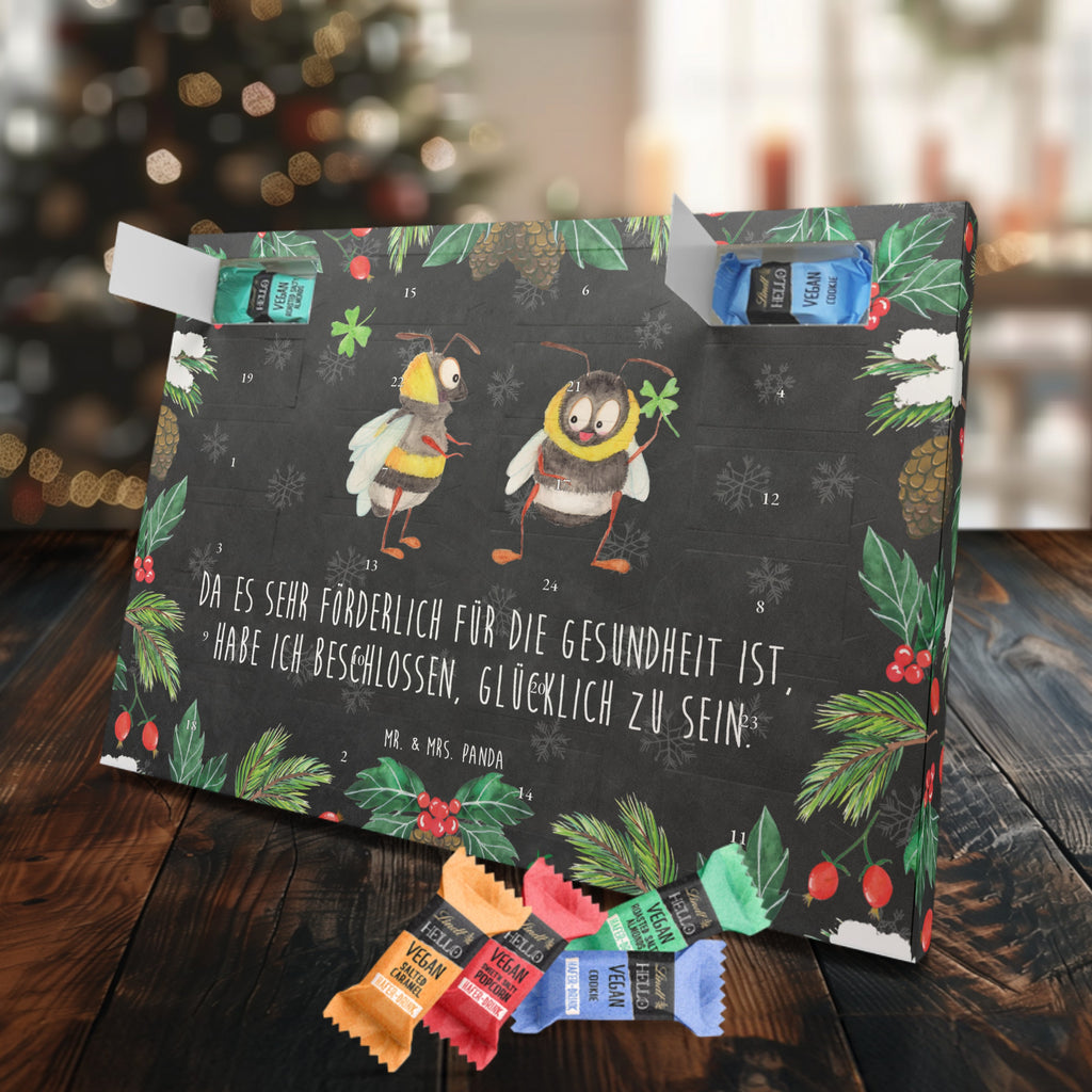 Veganer Adventskalender Hummeln Kleeblatt Schokoladen Adventskalender, Tiermotive, Gute Laune, lustige Sprüche, Tiere, Hummel, Biene, Spruch positiv, Biene Deko, Spruch schön, glücklich sein, glücklich werden, Spruch fröhlich