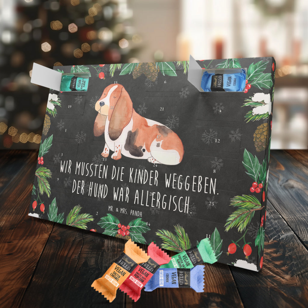 Veganer Adventskalender Hund Basset Hound Schokoladen Adventskalender, Hund, Hundemotiv, Haustier, Hunderasse, Tierliebhaber, Hundebesitzer, Sprüche, Basset Hound, Basset, Hundeliebe, kinderlos