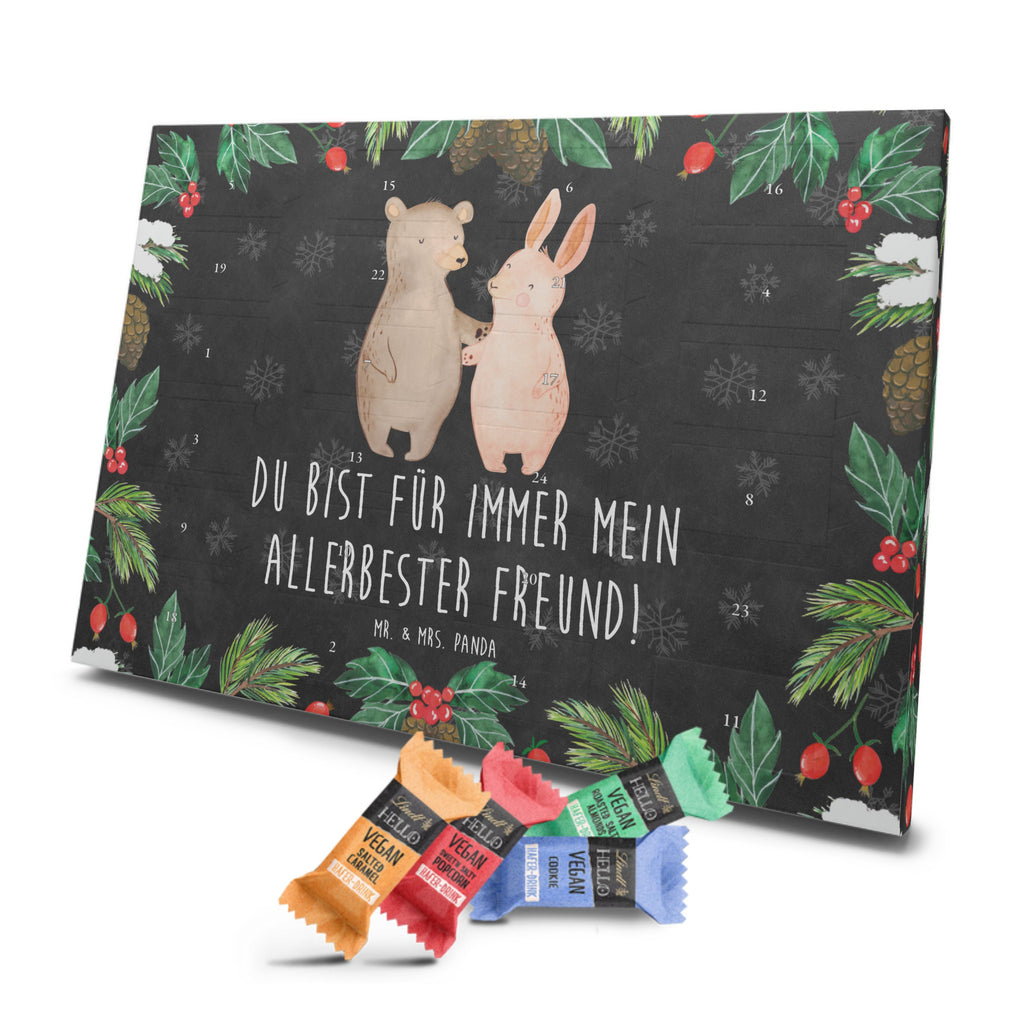 Veganer Adventskalender Bär und Hase Umarmen Schokoladen Adventskalender, Liebe, Partner, Freund, Freundin, Ehemann, Ehefrau, Heiraten, Verlobung, Heiratsantrag, Liebesgeschenk, Jahrestag, Hocheitstag, Freunde, bester Freund, Hase, Bär, Bärchen, best friends