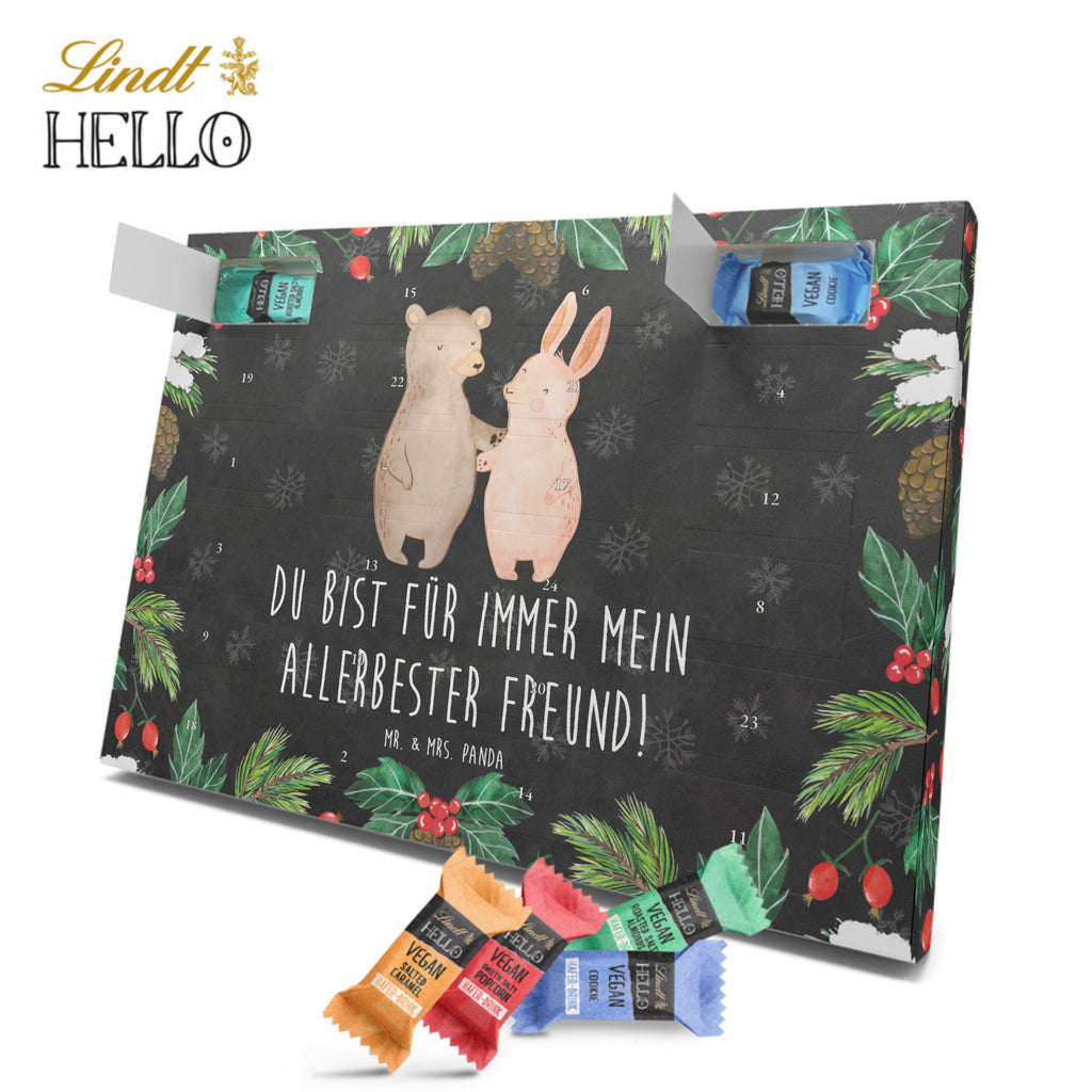 Veganer Adventskalender Bär und Hase Umarmen Schokoladen Adventskalender, Liebe, Partner, Freund, Freundin, Ehemann, Ehefrau, Heiraten, Verlobung, Heiratsantrag, Liebesgeschenk, Jahrestag, Hocheitstag, Freunde, bester Freund, Hase, Bär, Bärchen, best friends