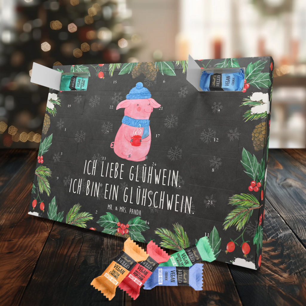 Veganer Adventskalender Schwein Glühwein Schokoladen Adventskalender, Winter, Weihnachten, Weihnachtsdeko, Nikolaus, Advent, Heiligabend, Wintermotiv, Glühschwein, Glühwein, Weihnachtsmarkt, Punsch