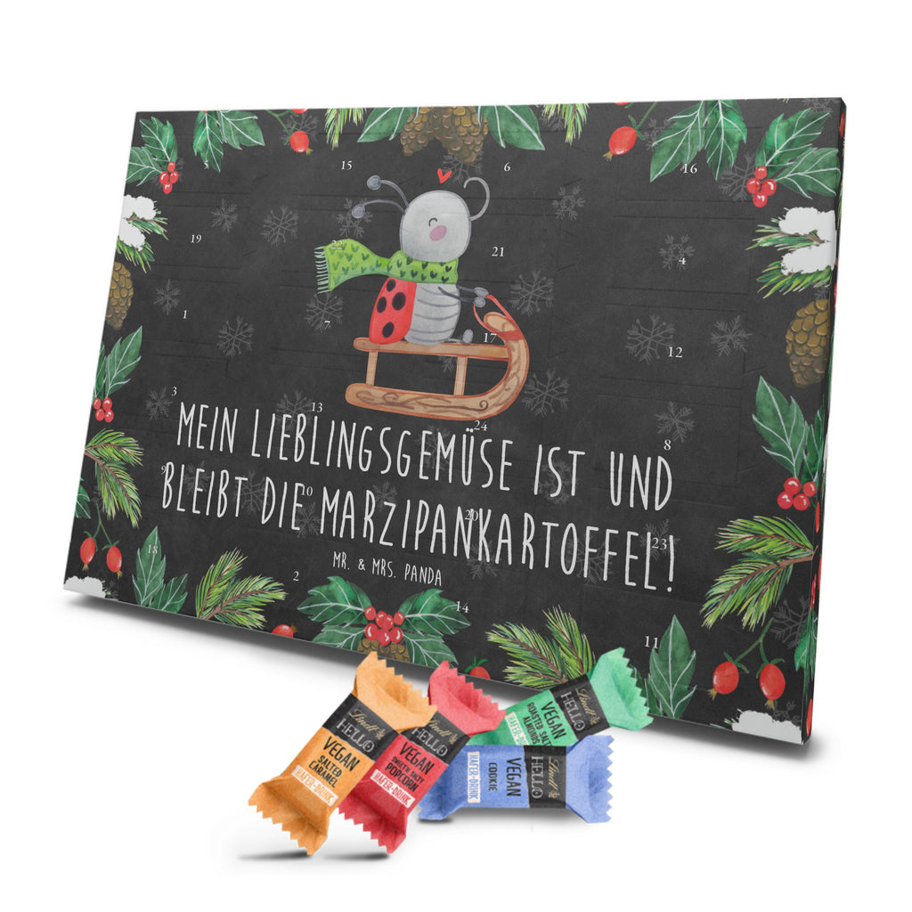 Veganer Adventskalender Smörle Rodeln Schokoladen Adventskalender, Winter, Weihnachten, Weihnachtsdeko, Nikolaus, Advent, Heiligabend, Wintermotiv, Schlittenfahren, Smörle, Marzipan