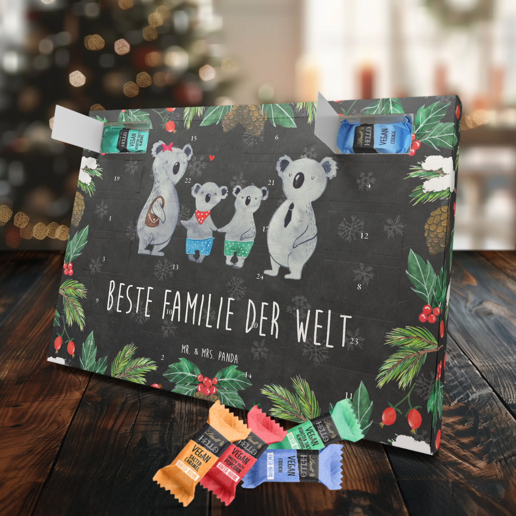 Veganer Adventskalender Koala Familie zwei Schokoladen Adventskalender, Familie, Vatertag, Muttertag, Bruder, Schwester, Mama, Papa, Oma, Opa, Koala, Koalabär, beste Familie, Familienzeit, Familienleben, Koalafamilie, Lieblingsfamilie