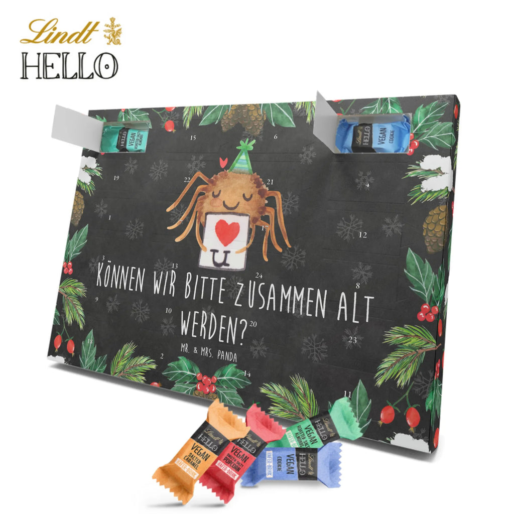 Veganer Adventskalender Spinne Agathe Brief Schokoladen Adventskalender, Spinne Agathe, Spinne, Agathe, Videos, Merchandise, Liebesbeweis, Ich Liebe dich, Heiratsantrag, Verliebt, Liebespaar, Liebesgeschenk, Treuebeweis, Treuetest