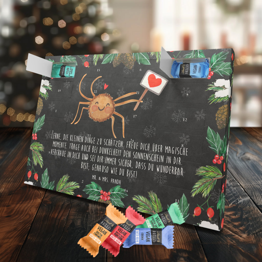 Veganer Adventskalender Spinne Agathe Motivation Schokoladen Adventskalender, Spinne Agathe, Spinne, Agathe, Videos, Merchandise, Motivation, Glück, Liebe, Vertrauen, Dankeschön