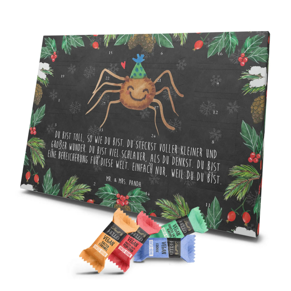 Veganer Adventskalender Spinne Agathe Party Schokoladen Adventskalender, Spinne Agathe, Spinne, Agathe, Videos, Merchandise, Selbstliebe, Wunder, Motivation, Glück