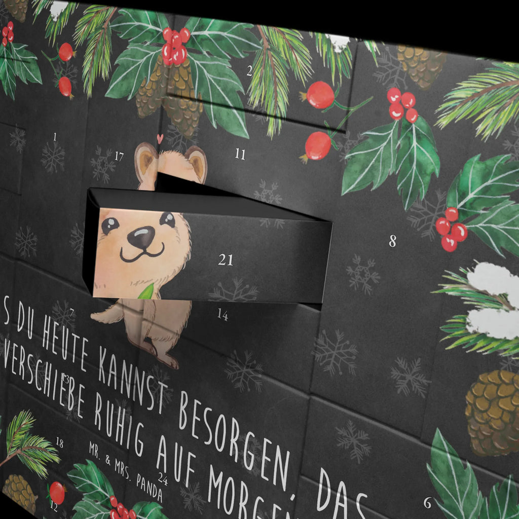 Befüllbarer Adventskalender Quokka Happy Befüllbarer Adventskalender, Adventskalender zum selbst befüllen, Tiermotive, Gute Laune, lustige Sprüche, Tiere, Quokka, Verschieben, Aufschieberitis, Lustiger Spruch, Niedliches Tier, Dinge erledigen