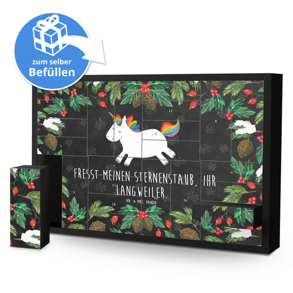 Befüllbarer Adventskalender Einhorn Happy Befüllbarer Adventskalender, Adventskalender zum selbst befüllen, Einhorn, Einhörner, Einhorn Deko, Pegasus, Unicorn, glücklich, fröhlich, Spaß, Freude, Lebensfreude, witzig, spannend, Lächeln, Lachen