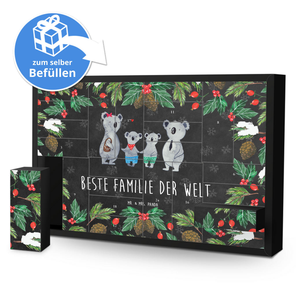 Befüllbarer Adventskalender Koala Familie zwei Befüllbarer Adventskalender, Adventskalender zum selbst befüllen, Familie, Vatertag, Muttertag, Bruder, Schwester, Mama, Papa, Oma, Opa, Koala, Koalabär, beste Familie, Familienzeit, Familienleben, Koalafamilie, Lieblingsfamilie