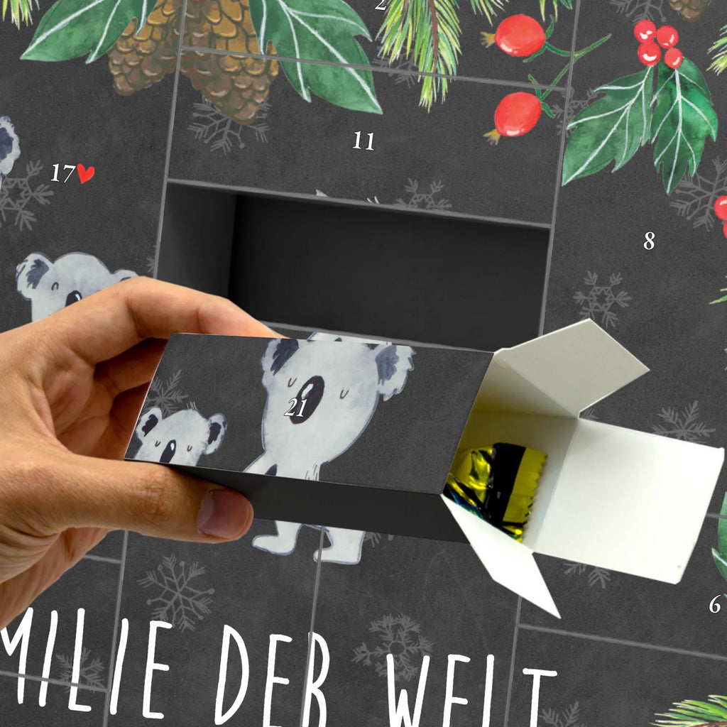 Befüllbarer Adventskalender Koala Familie zwei Befüllbarer Adventskalender, Adventskalender zum selbst befüllen, Familie, Vatertag, Muttertag, Bruder, Schwester, Mama, Papa, Oma, Opa, Koala, Koalabär, beste Familie, Familienzeit, Familienleben, Koalafamilie, Lieblingsfamilie