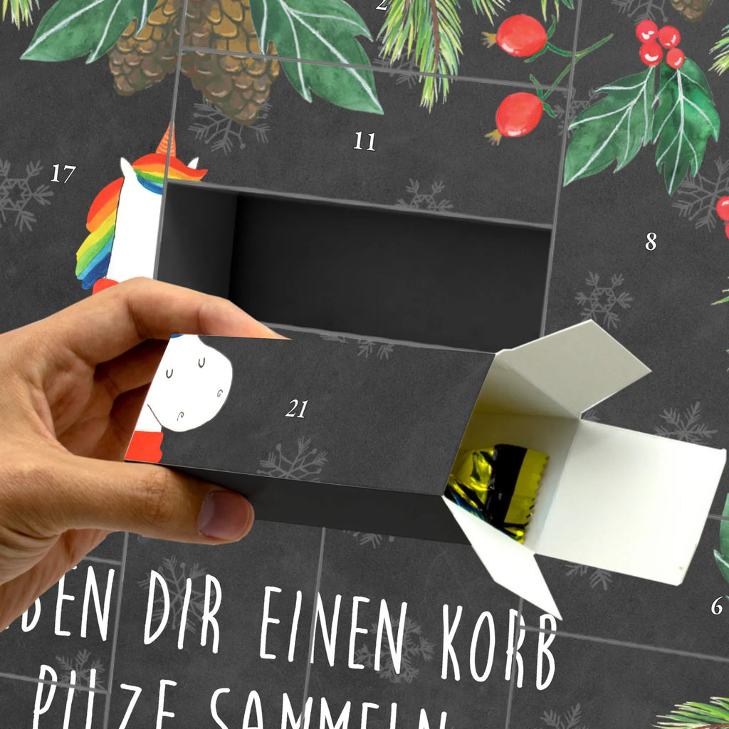 Befüllbarer Adventskalender Einhorn Pilz Befüllbarer Adventskalender, Adventskalender zum selbst befüllen, Einhorn, Einhörner, Einhorn Deko, Pegasus, Unicorn, Pilze, Pilzsammler, Motivation, Spruch, Liebeskummer