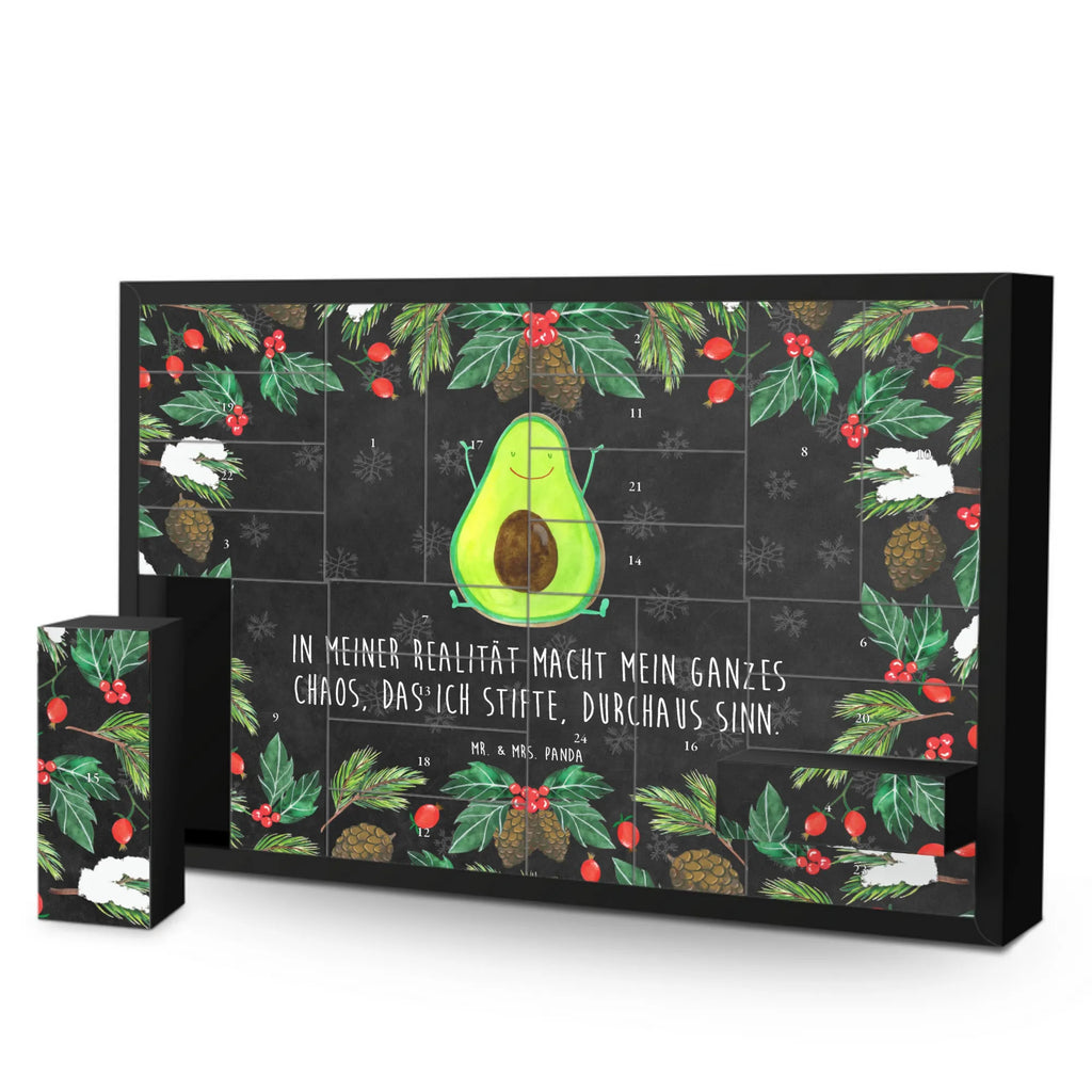 Befüllbarer Adventskalender Avocado Glücklich Befüllbarer Adventskalender, Adventskalender zum selbst befüllen, Avocado, Veggie, Vegan, Gesund, Chaos