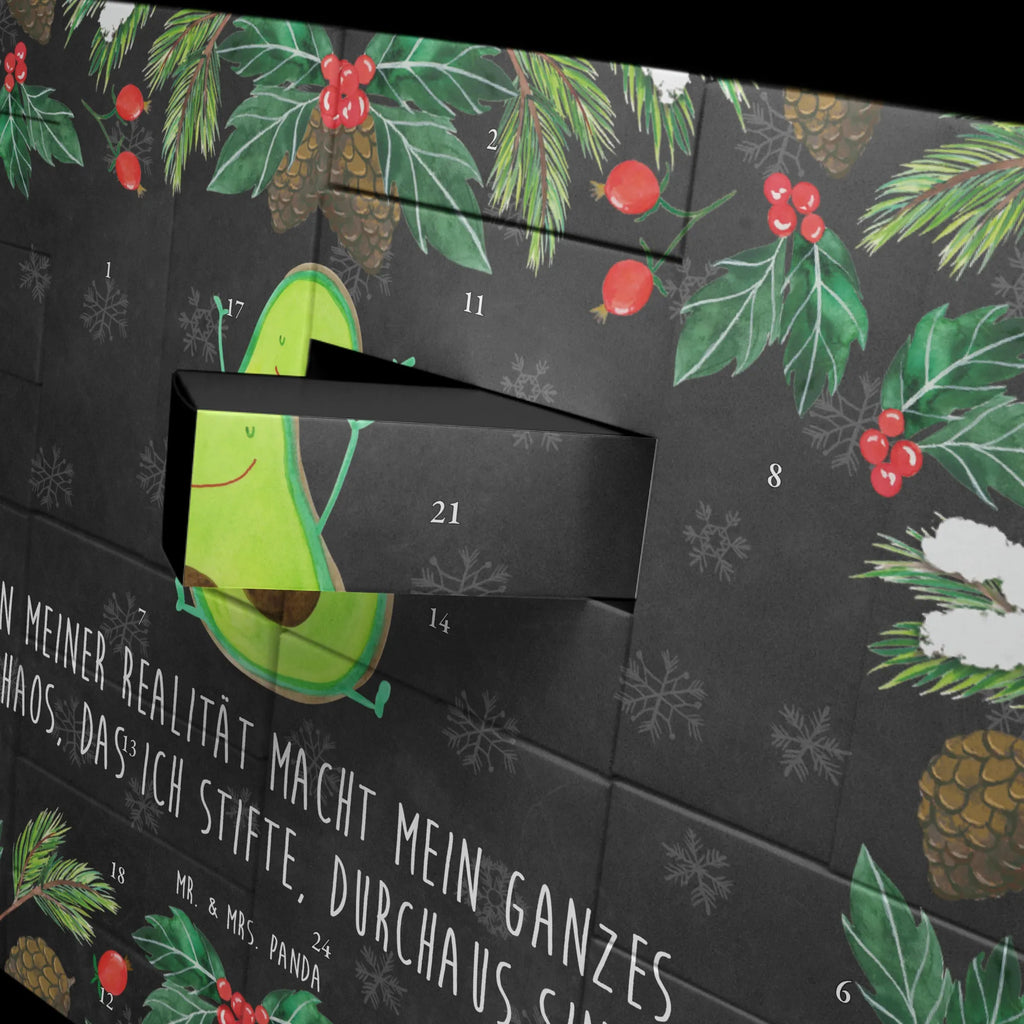 Befüllbarer Adventskalender Avocado Glücklich Befüllbarer Adventskalender, Adventskalender zum selbst befüllen, Avocado, Veggie, Vegan, Gesund, Chaos