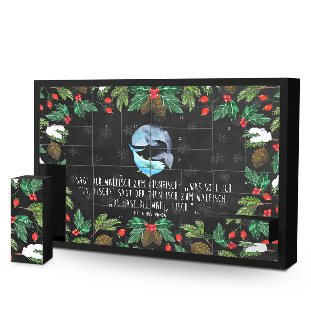 Befüllbarer Adventskalender Walfisch Thunfisch Befüllbarer Adventskalender, Adventskalender zum selbst befüllen, Tiermotive, Gute Laune, lustige Sprüche, Tiere, Wal, Wahl, Tunfisch, Wortwitz lustig, Spruch lustig, Flachwitz, Witz, Spruch des Tages, Flachwitz Geschenk