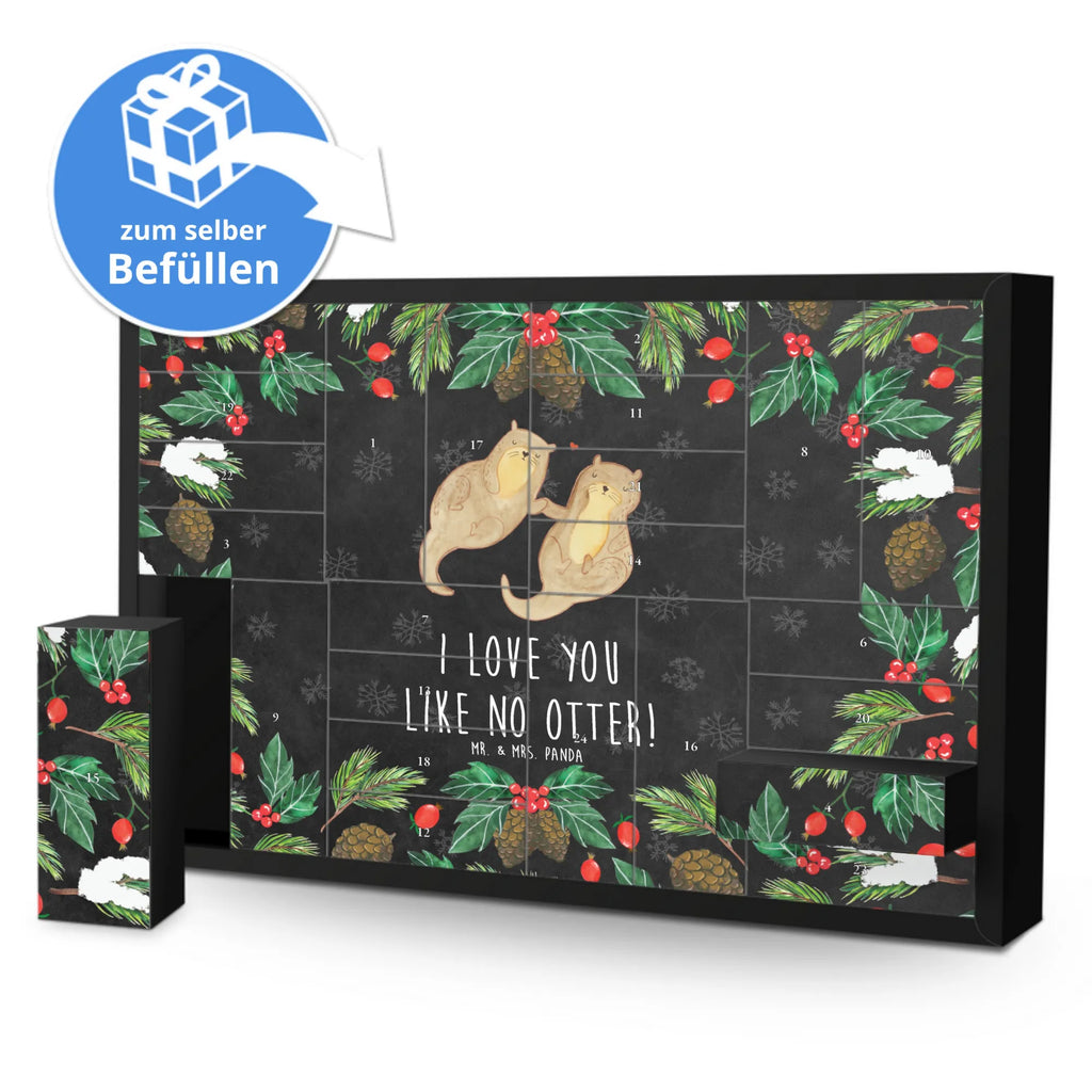 Befüllbarer Adventskalender Otter Hände halten Befüllbarer Adventskalender, Adventskalender zum selbst befüllen, Otter, Fischotter, Seeotter, Otter Seeotter See Otter