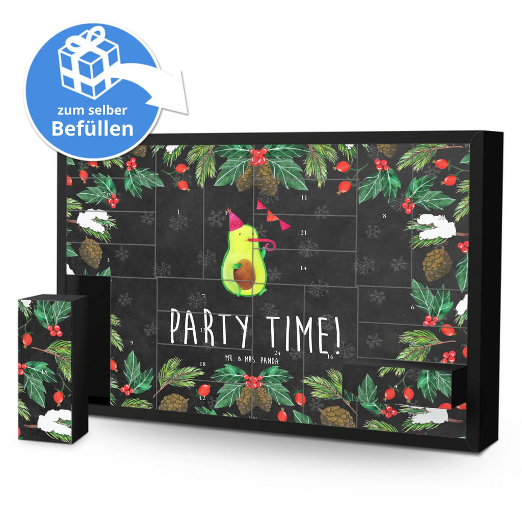 Befüllbarer Adventskalender Avocado Party Zeit Befüllbarer Adventskalender, Adventskalender zum selbst befüllen, Avocado, Veggie, Vegan, Gesund