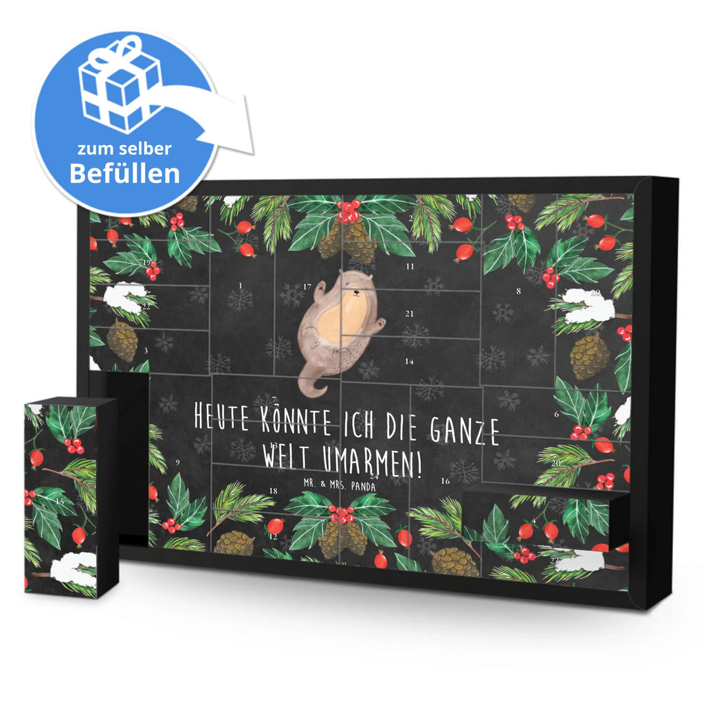 Befüllbarer Adventskalender Otter Umarmen Befüllbarer Adventskalender, Adventskalender zum selbst befüllen, Otter, Fischotter, Seeotter, Otter Seeotter See Otter