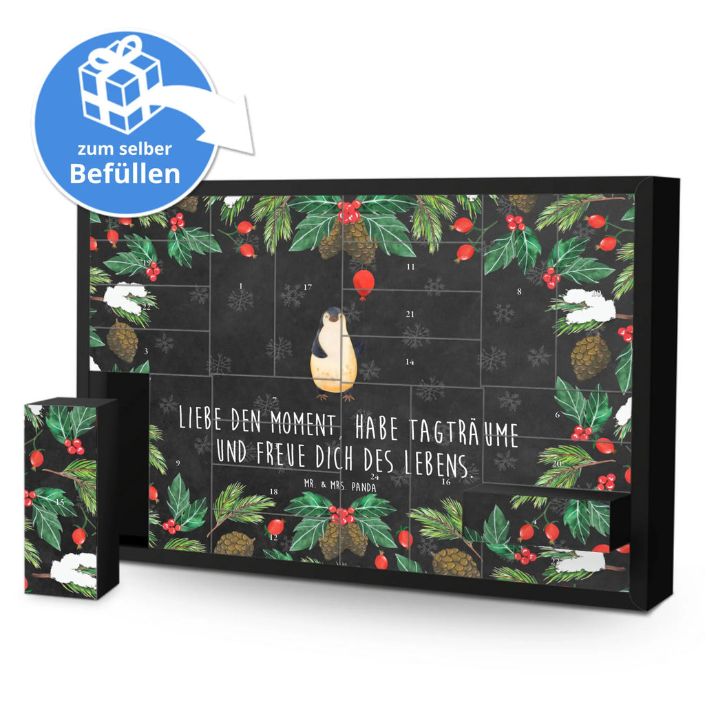 Befüllbarer Adventskalender Pinguin Luftballon Befüllbarer Adventskalender, Adventskalender zum selbst befüllen, Pinguin, Pinguine, Luftballon, Tagträume, Lebenslust, Geschenk Freundin, Geschenkidee, beste Freundin, Motivation, Neustart, neues Leben, Liebe, Glück