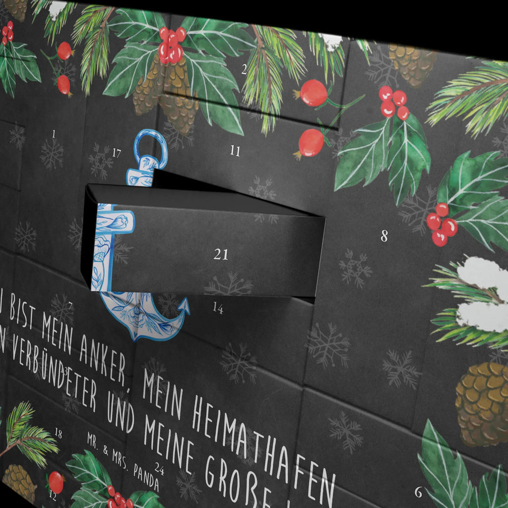 Befüllbarer Adventskalender Anker Blau Befüllbarer Adventskalender, Adventskalender zum selbst befüllen, Tiermotive, Gute Laune, lustige Sprüche, Tiere