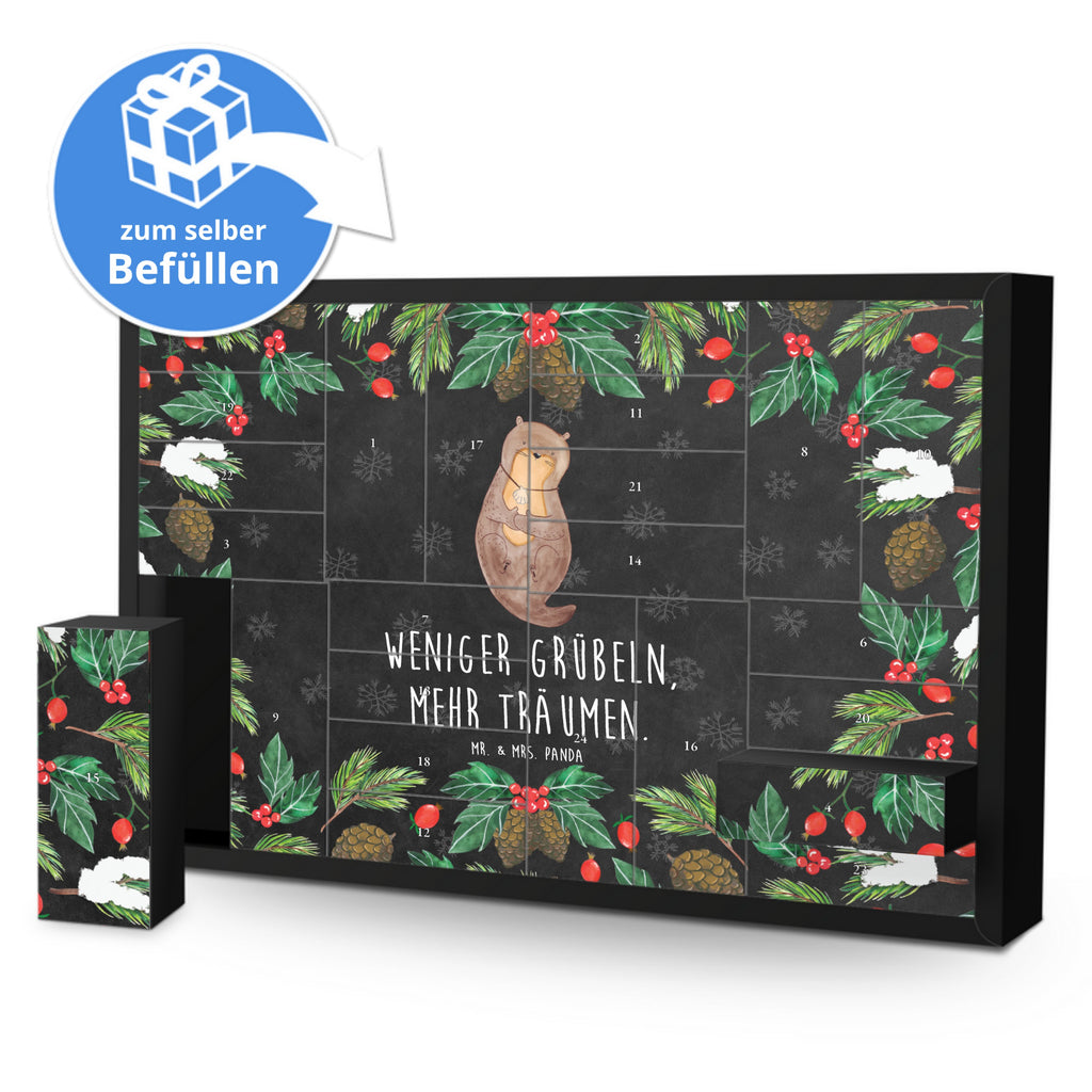 Befüllbarer Adventskalender Otter Muschel Befüllbarer Adventskalender, Adventskalender zum selbst befüllen, Otter, Fischotter, Seeotter, Otterliebe, grübeln, träumen, Motivation, Tagträumen, Büro