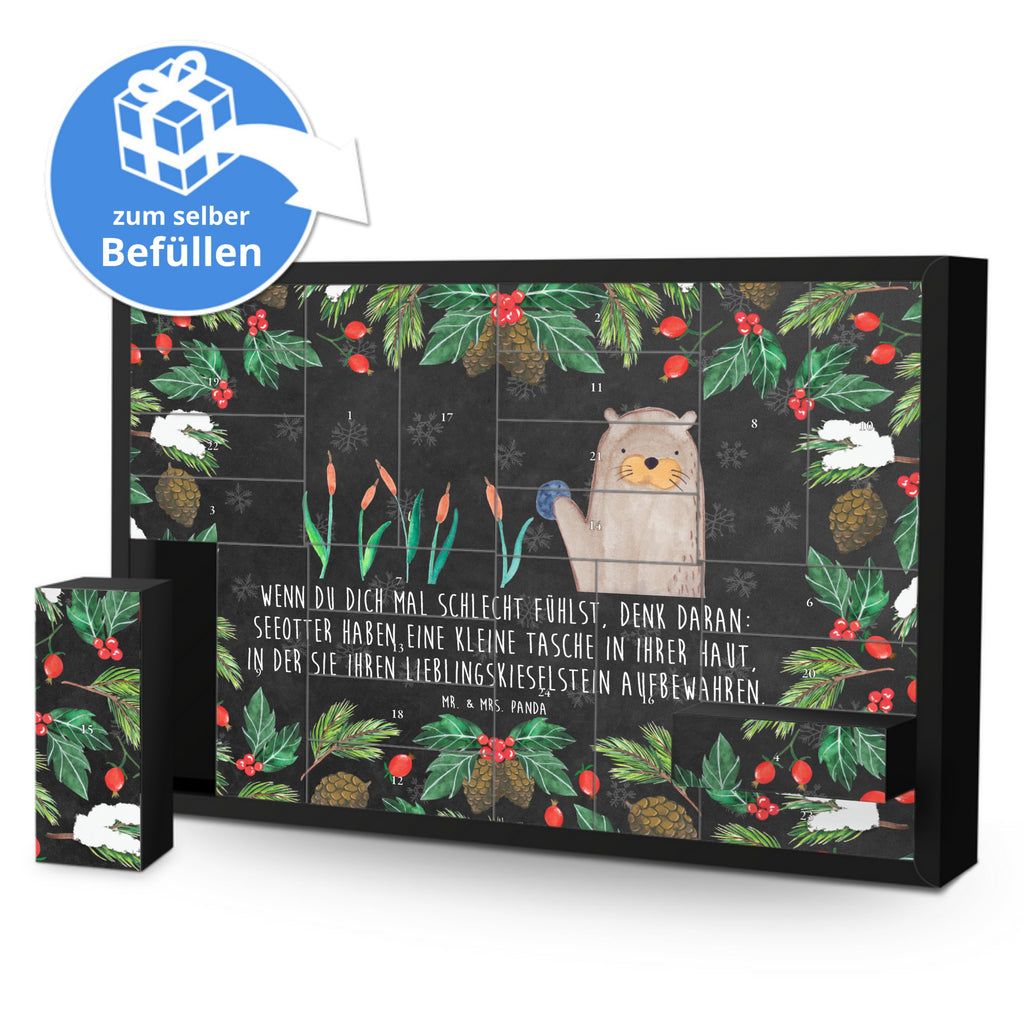 Befüllbarer Adventskalender Otter Stein Befüllbarer Adventskalender, Adventskalender zum selbst befüllen, Otter, Fischotter, Seeotter, Otter Seeotter See Otter