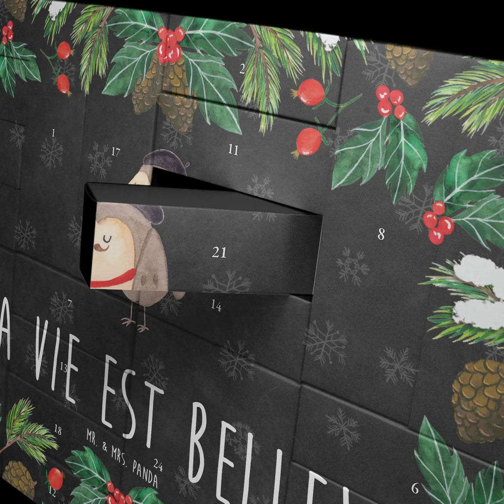 Befüllbarer Adventskalender Eule Frankreich Befüllbarer Adventskalender, Adventskalender zum selbst befüllen, Eule, Eulen, Eule Deko, Owl, hibou, La vie est belle, das Leben ist schön, Spruch schön, Spruch Französisch, Frankreich