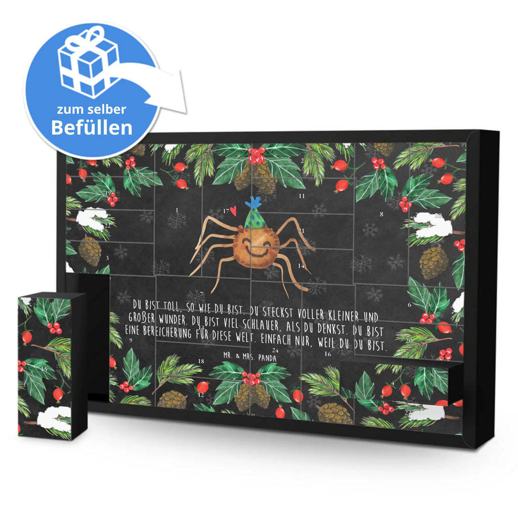 Befüllbarer Adventskalender Spinne Agathe Party Befüllbarer Adventskalender, Adventskalender zum selbst befüllen, Spinne Agathe, Spinne, Agathe, Videos, Merchandise, Selbstliebe, Wunder, Motivation, Glück