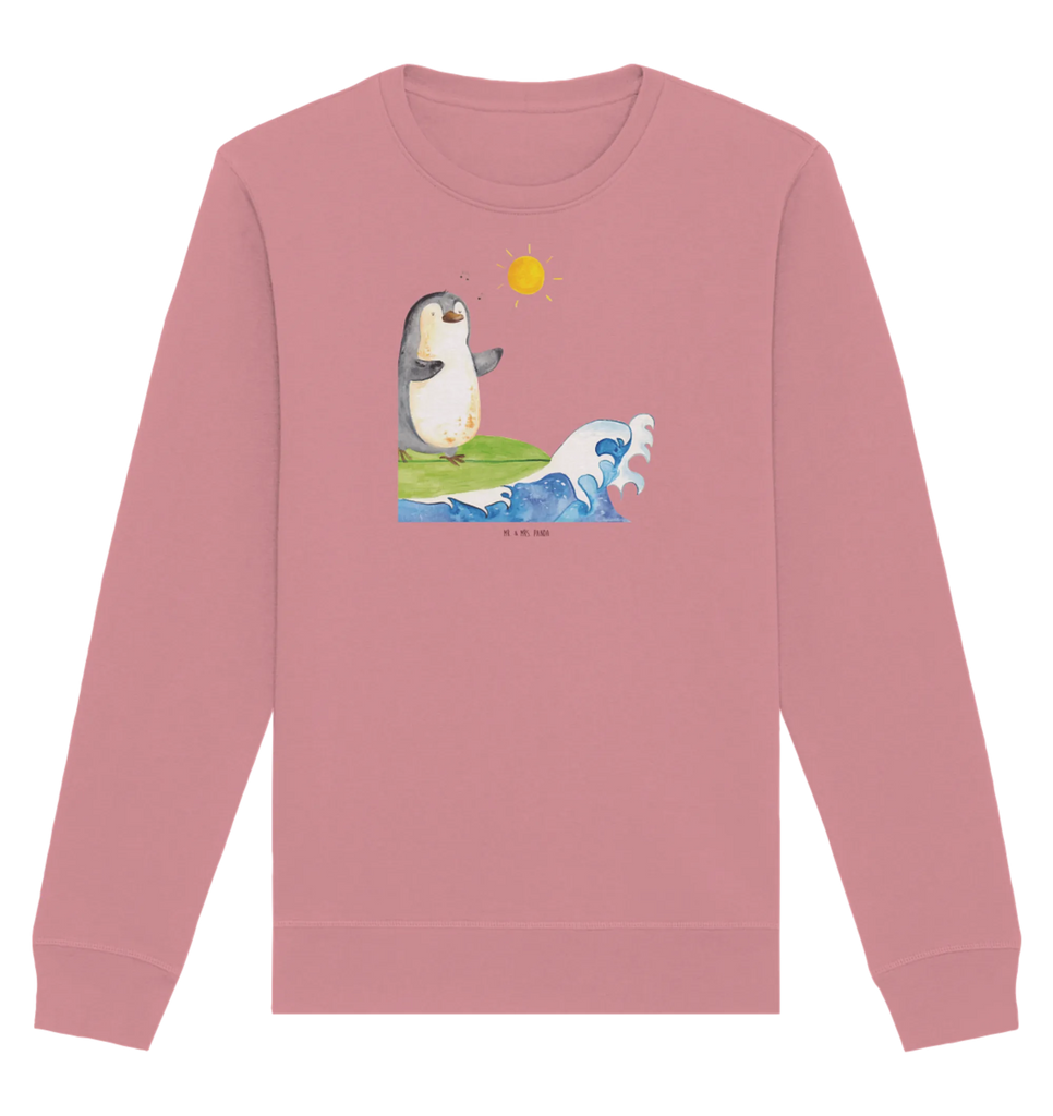 Organic Pullover Pinguin Surfer Pullover, Pullover Männer, Pullover Frauen, Sweatshirt, Sweatshirt Männer, Sweatshirt Frauen, Unisex, Pinguin, Pinguine, surfen, Surfer, Hawaii, Urlaub, Wellen, Wellen reiten, Portugal