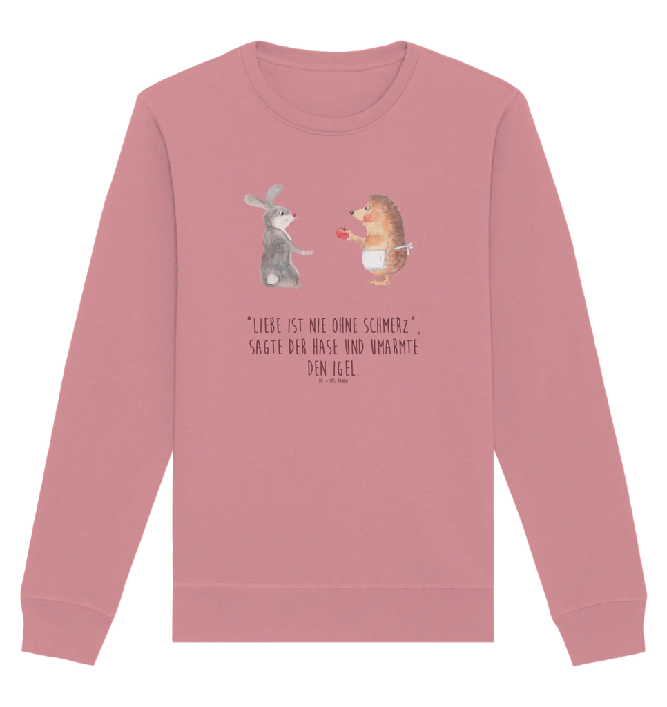 Organic Pullover Hase Igel Pullover, Pullover Männer, Pullover Frauen, Sweatshirt, Sweatshirt Männer, Sweatshirt Frauen, Unisex, Tiermotive, Gute Laune, lustige Sprüche, Tiere, Igel und Hase, Igel, Hase, Liebe Spruch, Liebeskummer Geschenk, Herzschmerz, Trösten, Trennungsschmerz, Spruch romantisch