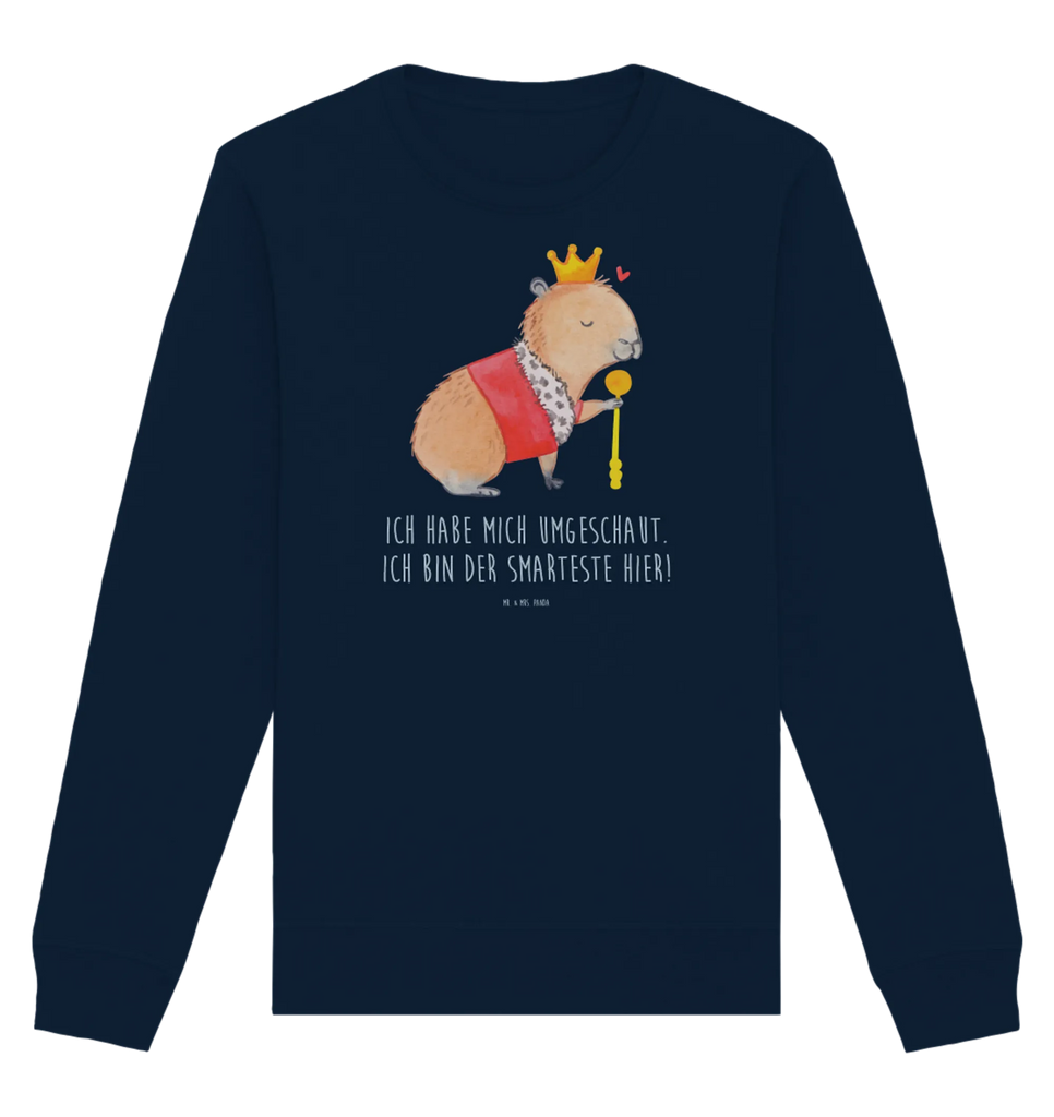 Organic Pullover Capybara König Pullover, Pullover Männer, Pullover Frauen, Sweatshirt, Sweatshirt Männer, Sweatshirt Frauen, Unisex, Tiermotive, Gute Laune, lustige Sprüche, Tiere, Capybara, König