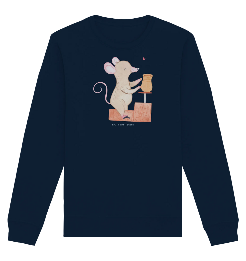 Organic Pullover Maus Töpfern Pullover, Pullover Männer, Pullover Frauen, Sweatshirt, Sweatshirt Männer, Sweatshirt Frauen, Unisex, Geschenk, Sport, Sportart, Hobby, Schenken, Danke, Dankeschön, Auszeichnung, Gewinn, Sportler, Töpfern, Töpferei, Töpferkurs