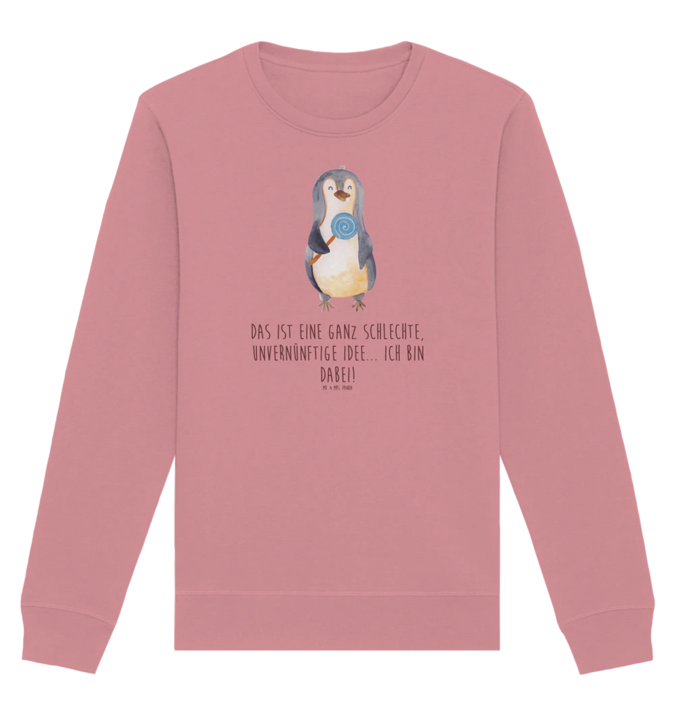 Organic Pullover Pinguin Lolli Pullover, Pullover Männer, Pullover Frauen, Sweatshirt, Sweatshirt Männer, Sweatshirt Frauen, Unisex, Pinguin, Pinguine, Lolli, Süßigkeiten, Blödsinn, Spruch, Rebell, Gauner, Ganove, Rabauke