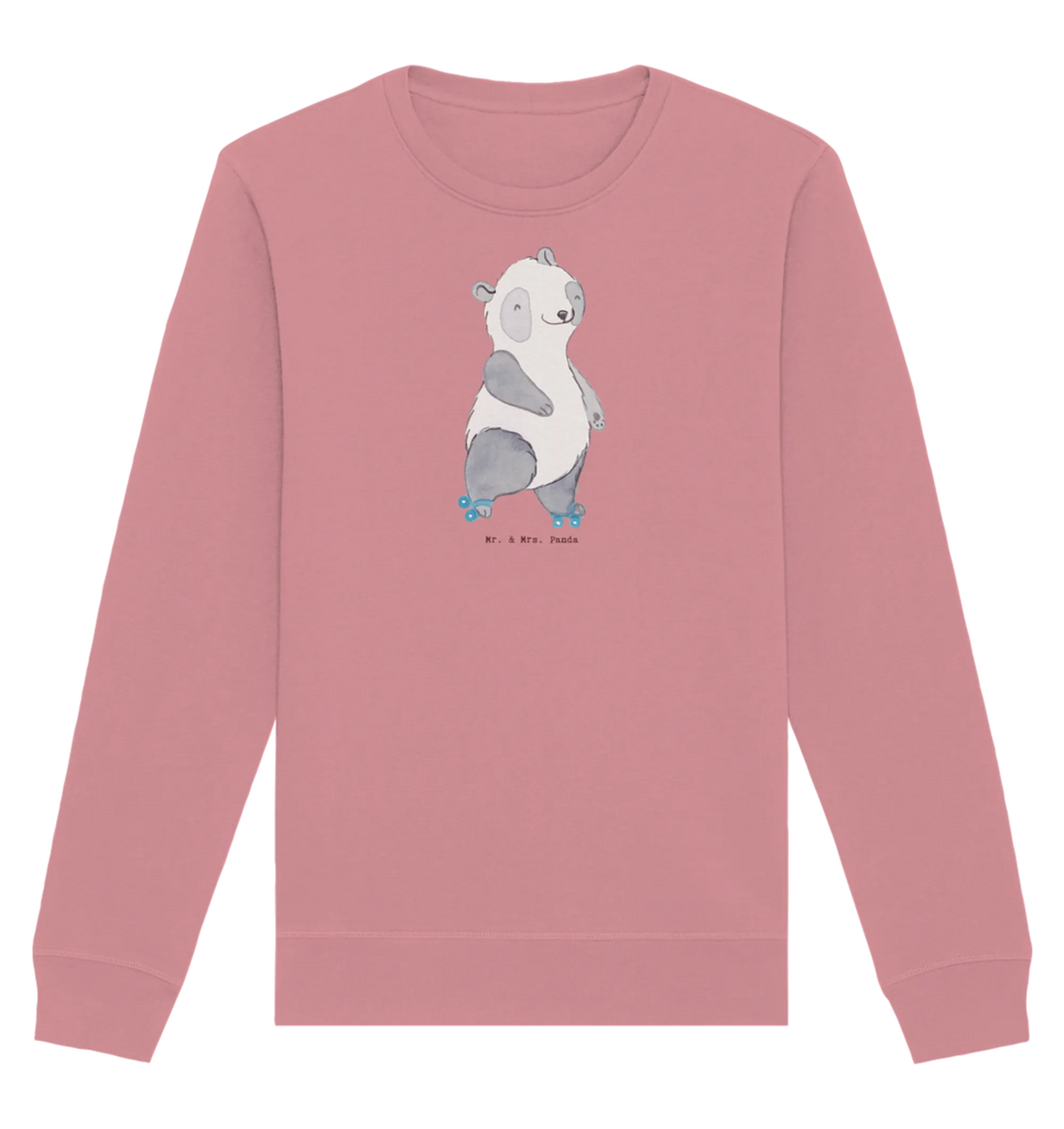 Organic Pullover Panda Inliner fahren Pullover, Pullover Männer, Pullover Frauen, Sweatshirt, Sweatshirt Männer, Sweatshirt Frauen, Unisex, Geschenk, Sport, Sportart, Hobby, Schenken, Danke, Dankeschön, Auszeichnung, Gewinn, Sportler, Inliner fahren, Rollschuh fahren, Rollerblades, inlinern