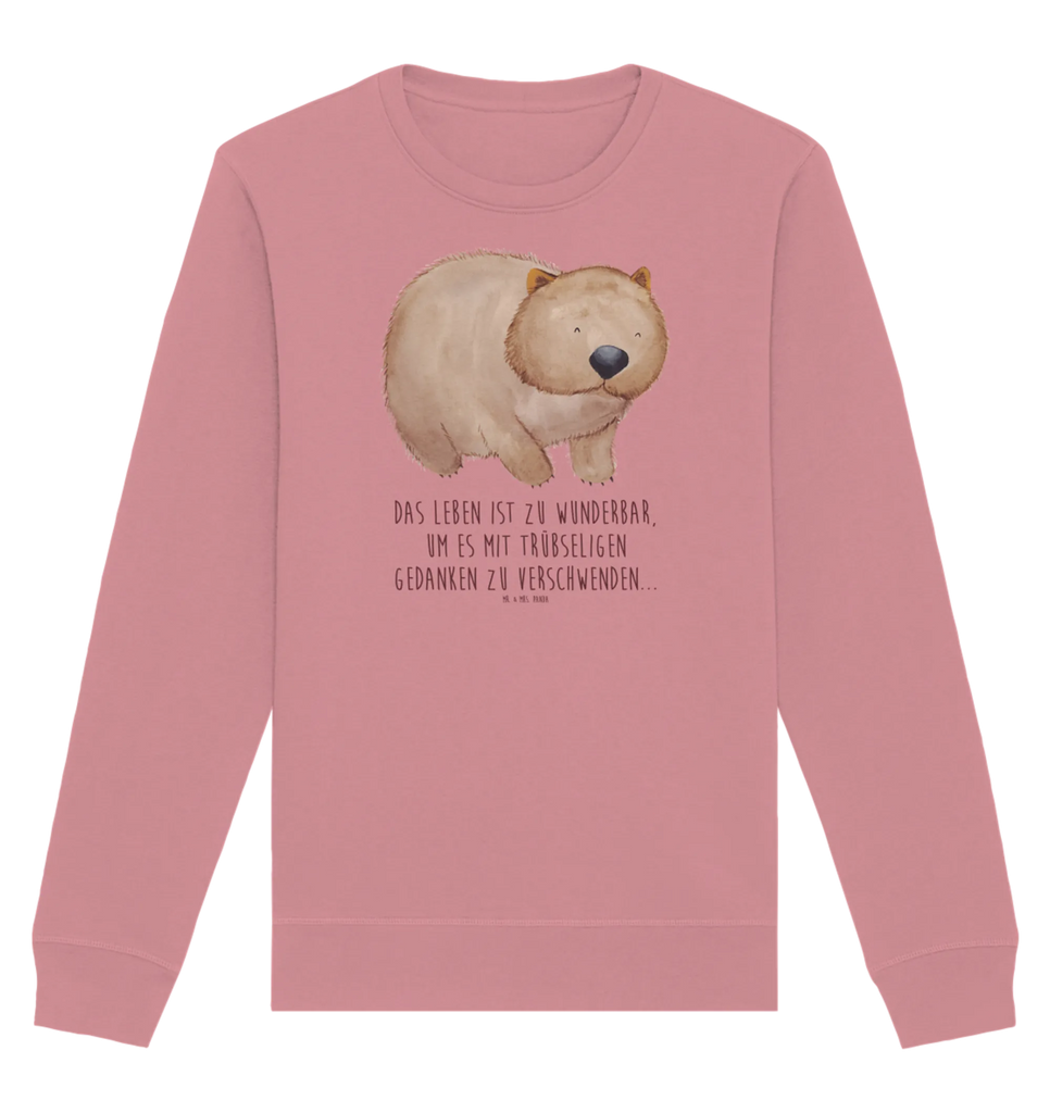 Organic Pullover Wombat Pullover, Pullover Männer, Pullover Frauen, Sweatshirt, Sweatshirt Männer, Sweatshirt Frauen, Unisex, Tiermotive, Gute Laune, lustige Sprüche, Tiere, Wombat, Das Leben ist schön, Motivation, Spruch, Australien