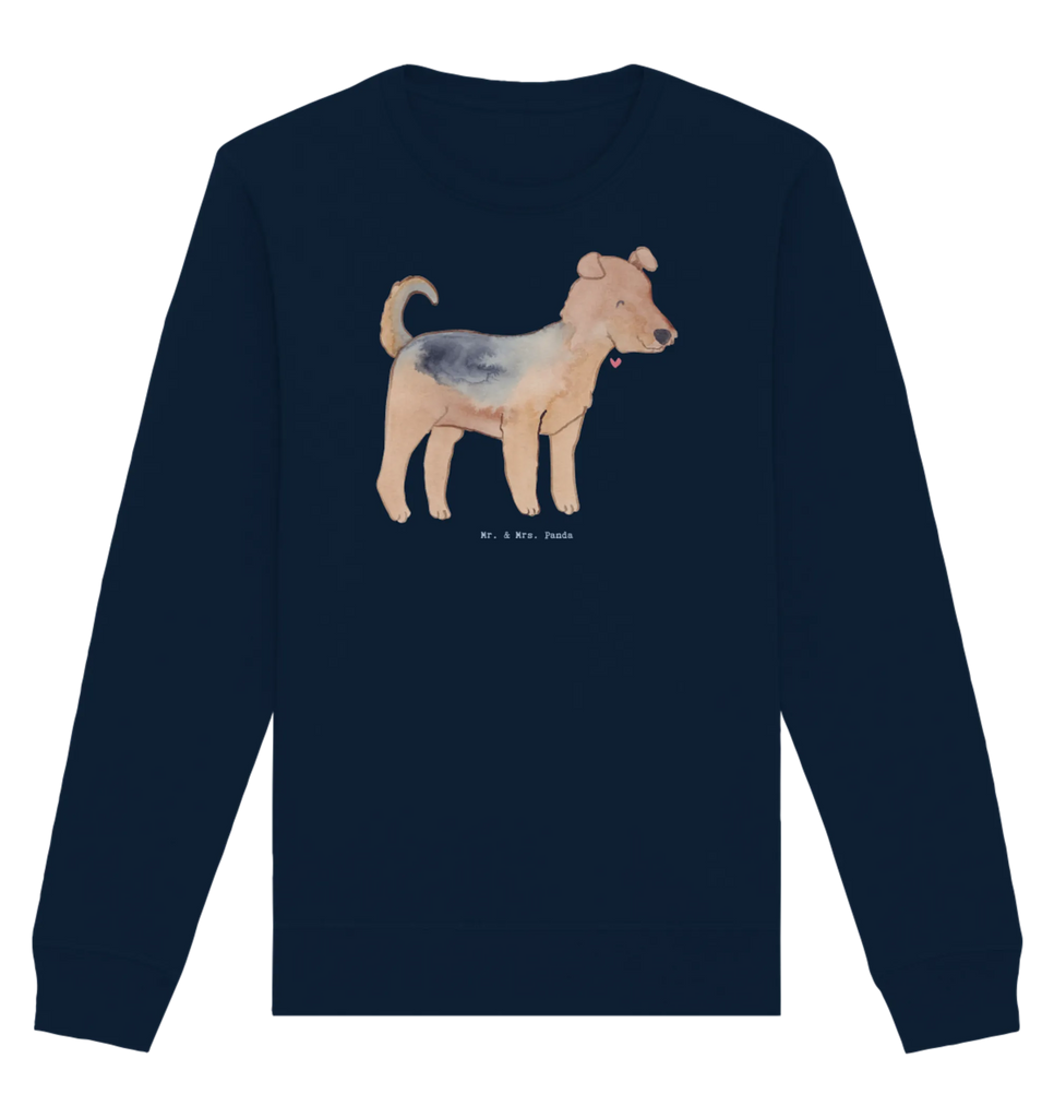 Organic Pullover Airedale Terrier Moment Pullover, Pullover Männer, Pullover Frauen, Sweatshirt, Sweatshirt Männer, Sweatshirt Frauen, Unisex, Hund, Hunderasse, Rassehund, Hundebesitzer, Geschenk, Tierfreund, Schenken, Welpe, Airedale Terrier