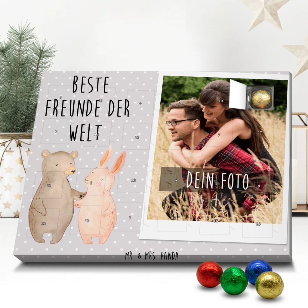 Personalisierter Schoko Foto Adventskalender Hase Beste Freunde der Welt Personalisierter Schoko Foto Adventskalender, für, Dankeschön, Geschenk, Schenken, Geburtstag, Geburtstagsgeschenk, Geschenkidee, Danke, Bedanken, Mitbringsel, Freude machen, Geschenktipp, Freunde, best friends, Freundschaft, Freundin, Freund, Clique, Kumpel, bae, bff