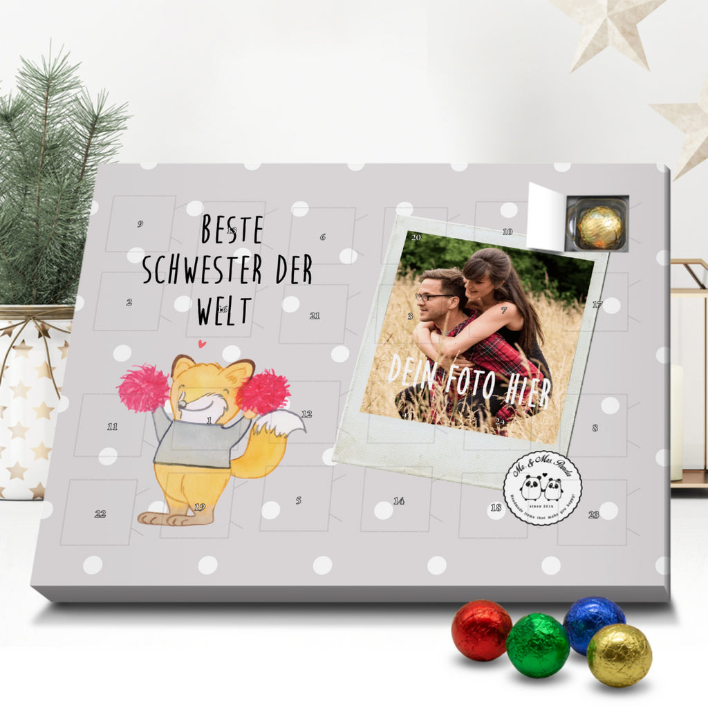 Personalisierter Schoko Foto Adventskalender Fuchs Beste Schwester der Welt Personalisierter Adventskalender, Adventskalender mit Namen, für, Dankeschön, Geschenk, Schenken, Geburtstag, Geburtstagsgeschenk, Geschenkidee, Danke, Bedanken, Mitbringsel, Freude machen, Geschenktipp, Schwester, Geschwister, Schwesterherz, Sister, Familie, Kleinigkeit, Beste, Tochter