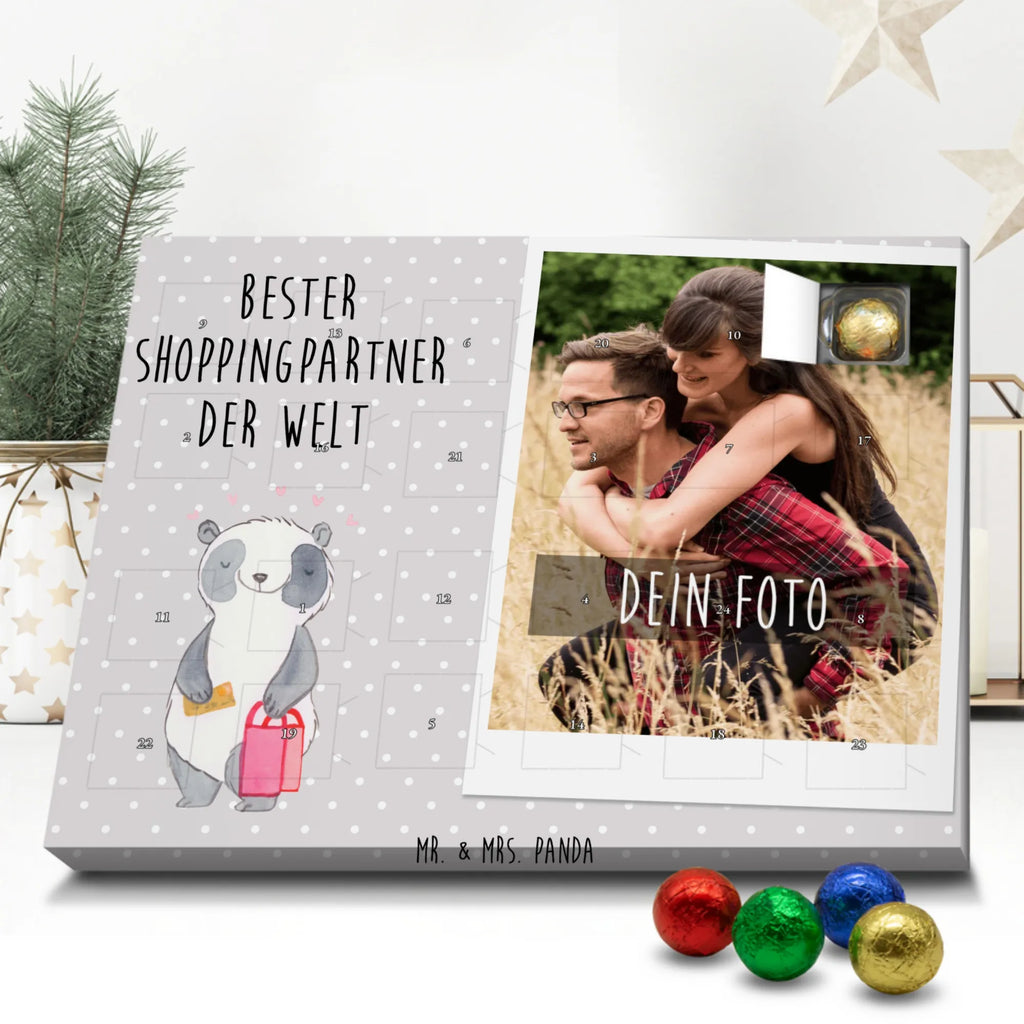 Personalisierter Schoko Foto Adventskalender Panda Bester Shoppingpartner der Welt Personalisierter Schoko Foto Adventskalender, für, Dankeschön, Geschenk, Schenken, Geburtstag, Geburtstagsgeschenk, Geschenkidee, Danke, Bedanken, Mitbringsel, Freude machen, Geschenktipp, Shoppingpartner, Shoppen, Begleitung, Partner, Freundin, Freund, bff, Shopping, Einkaufen, Shopping-Queen, Queen, Bester