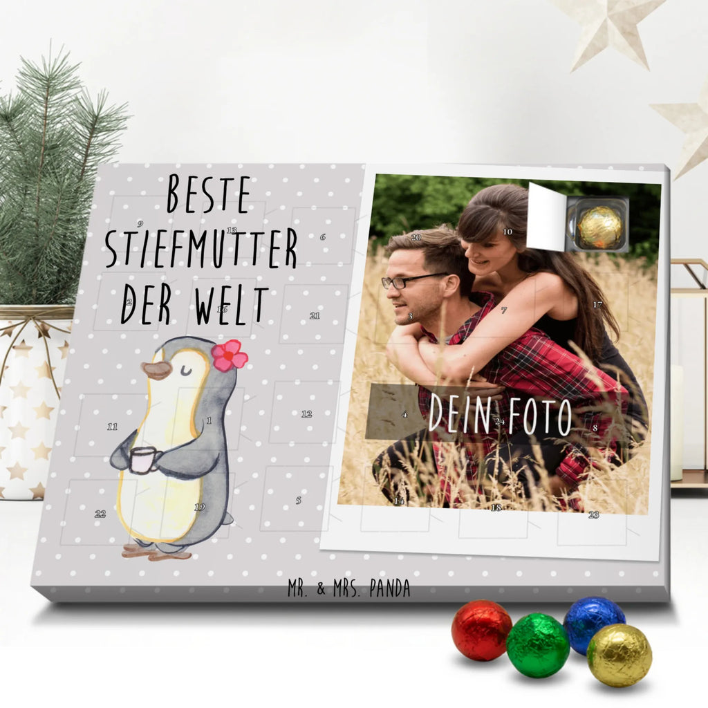 Personalisierter Schoko Foto Adventskalender Pinguin Beste Stiefmutter der Welt Personalisierter Schoko Foto Adventskalender, für, Dankeschön, Geschenk, Schenken, Geburtstag, Geburtstagsgeschenk, Geschenkidee, Danke, Bedanken, Mitbringsel, Freude machen, Geschenktipp, Stiefmutter, Stief Mutter, Stiefmama, Mami, Mutter, Muttertag, Mutti, Mama, Tochter, Sohn, Beste