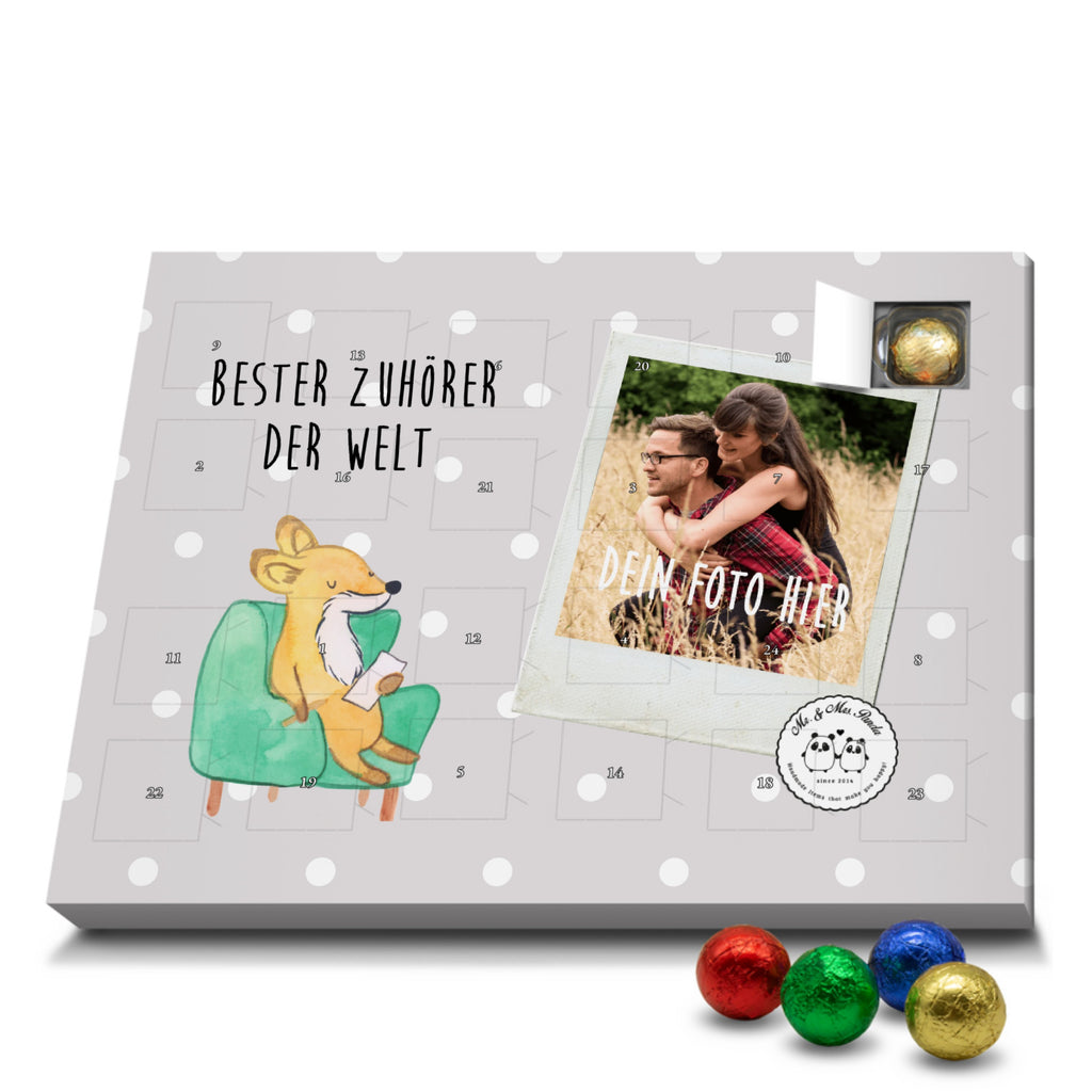 Personalisierter Schoko Foto Adventskalender Fuchs Bester Zuhörer der Welt Personalisierter Adventskalender, Adventskalender mit Namen, für, Dankeschön, Geschenk, Schenken, Geburtstag, Geburtstagsgeschenk, Geschenkidee, Danke, Bedanken, Mitbringsel, Freude machen, Geschenktipp, Zuhörer, Freund, Freundin, offenes Ohr, Hilfsbereit, Hilfe